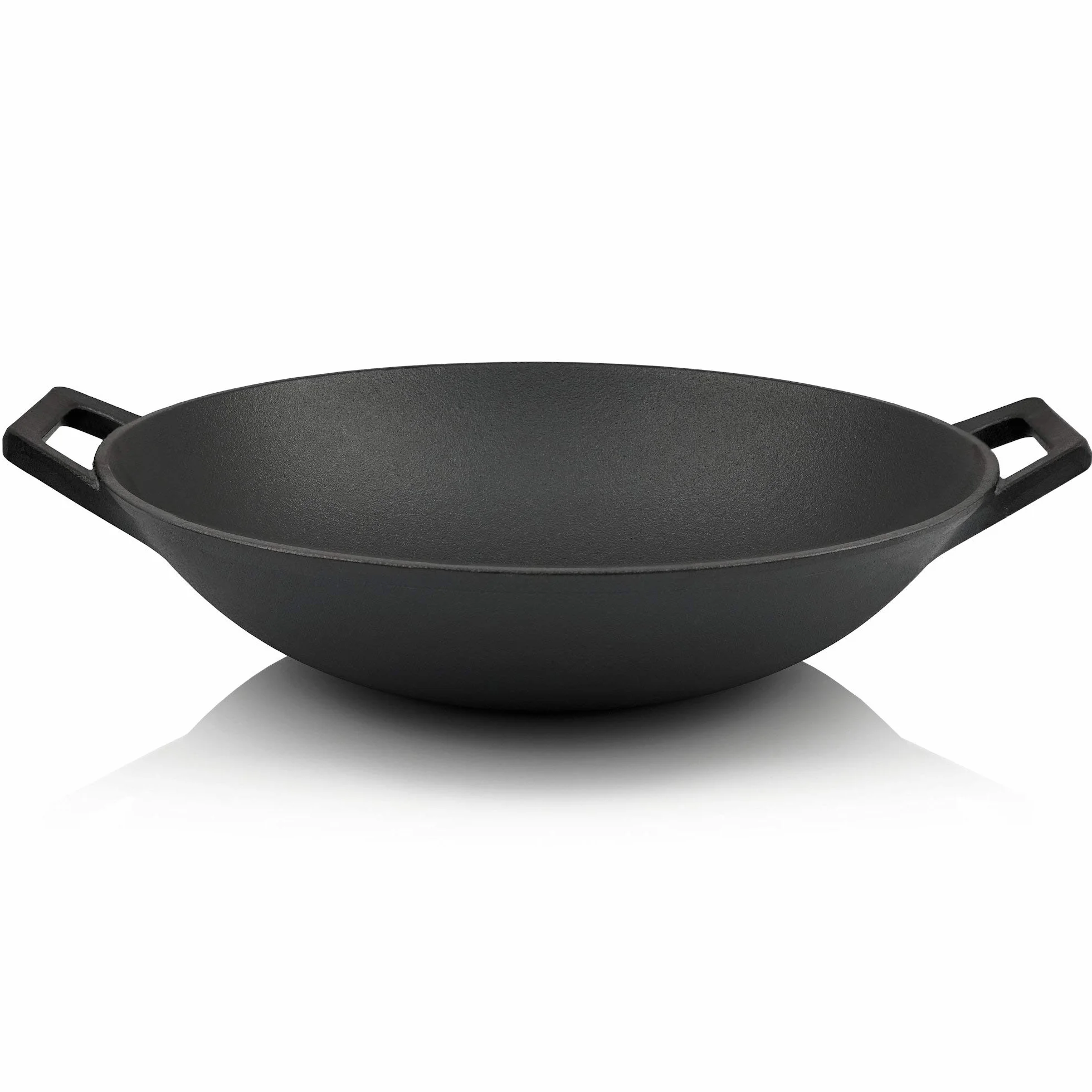BBQ-Toro Wok żeliwna I Ø 35,5 cm I Patelnia wokowa, patelnia żeliwna I kompatybilna z indukcją