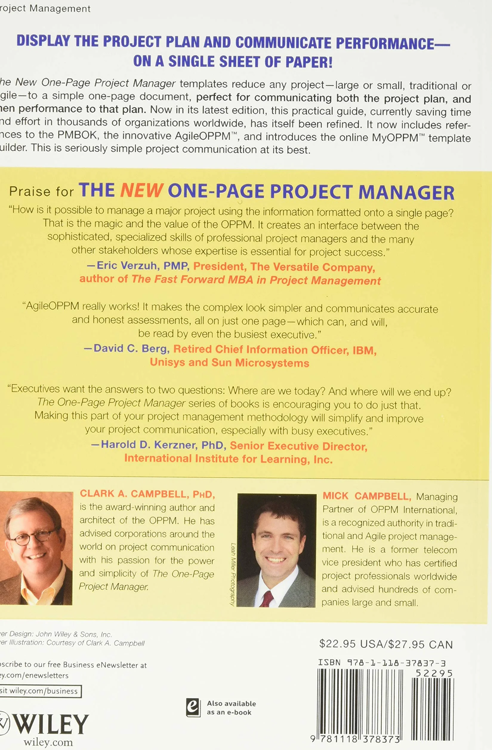 The New One-Page Project Manager: Communicate and Manage Any Project with a Single Sheet of Paper