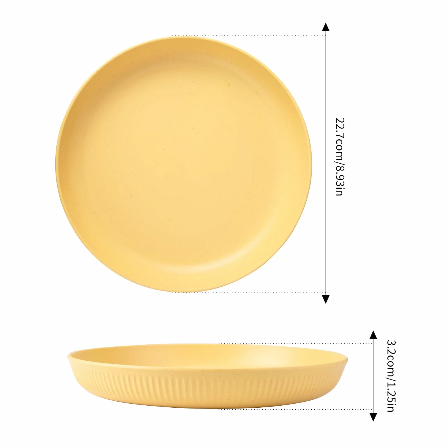 8 sztuk plastikowych talerzy wielokrotnego użytku, duże talerze kempingowe, kolorowe talerze grillowe, 22,7 cm, nietłukące się, na piknik, do sałatek, makaronu, na imprezę, do domu, na