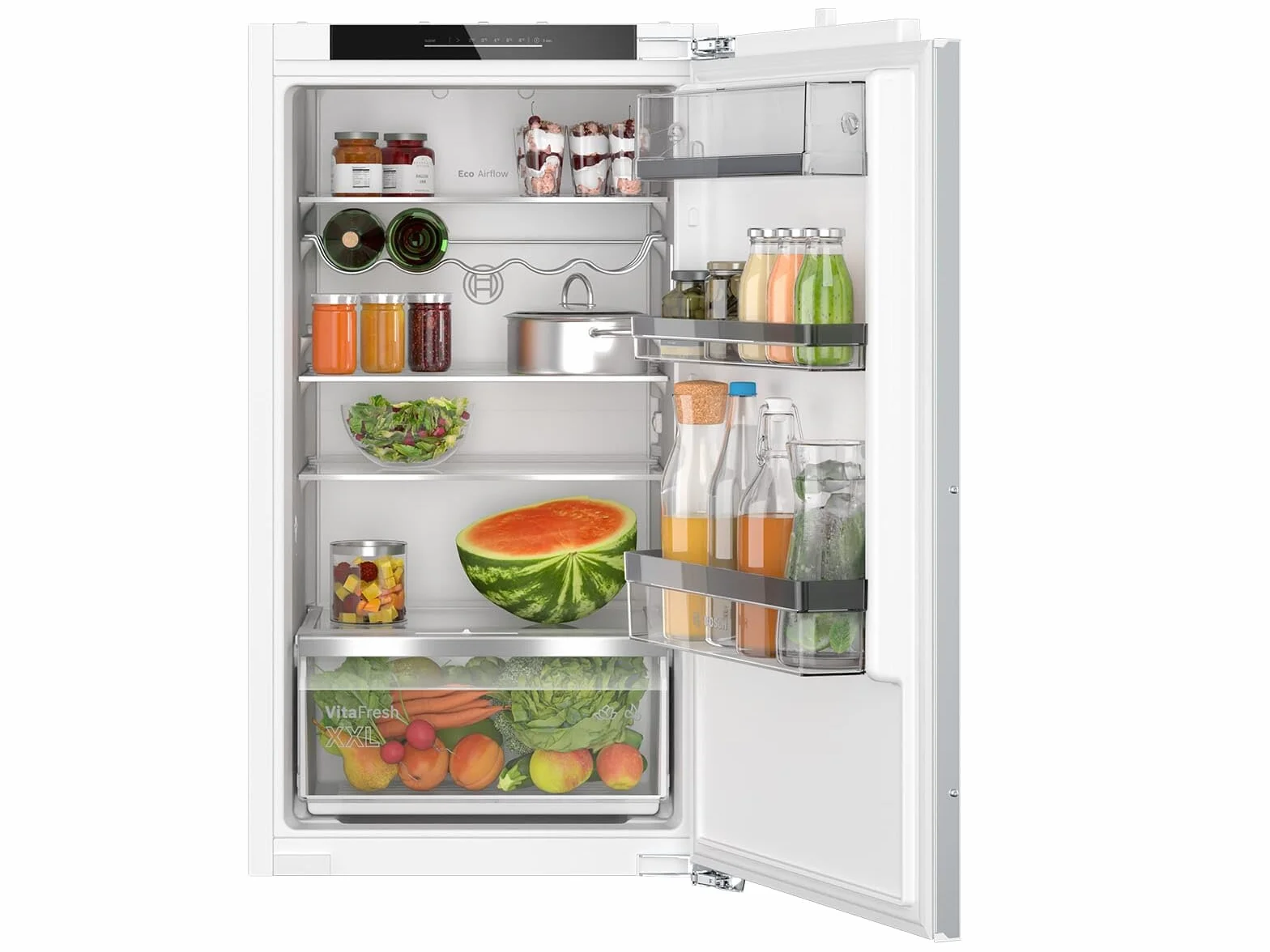 Bosch KIR31ADD1 seria 6 lodówka do zabudowy, wnęka 102,5 x 56 cm, VitaFresh XXL; bardzo stabilne wkładki drzwiowe; Eco Airflow; oświetlenie LED; Super Cooling
