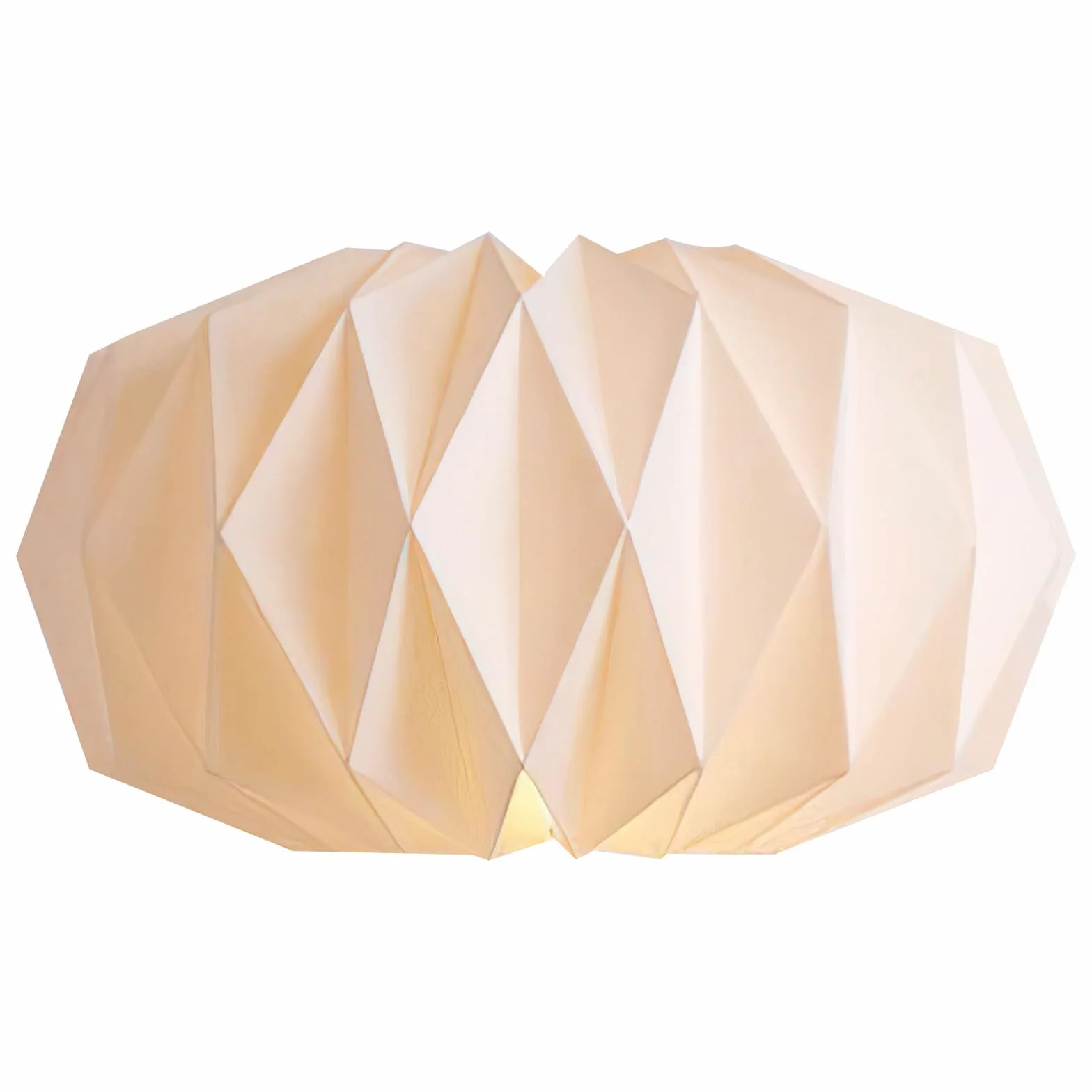 Origami Designerska Lampa Wisząca, Papierowa, Skandynawska, Kreatywna, Dekoracyjna Latarnia Sufitowa, Nowoczesna, Okrągła (Biała)