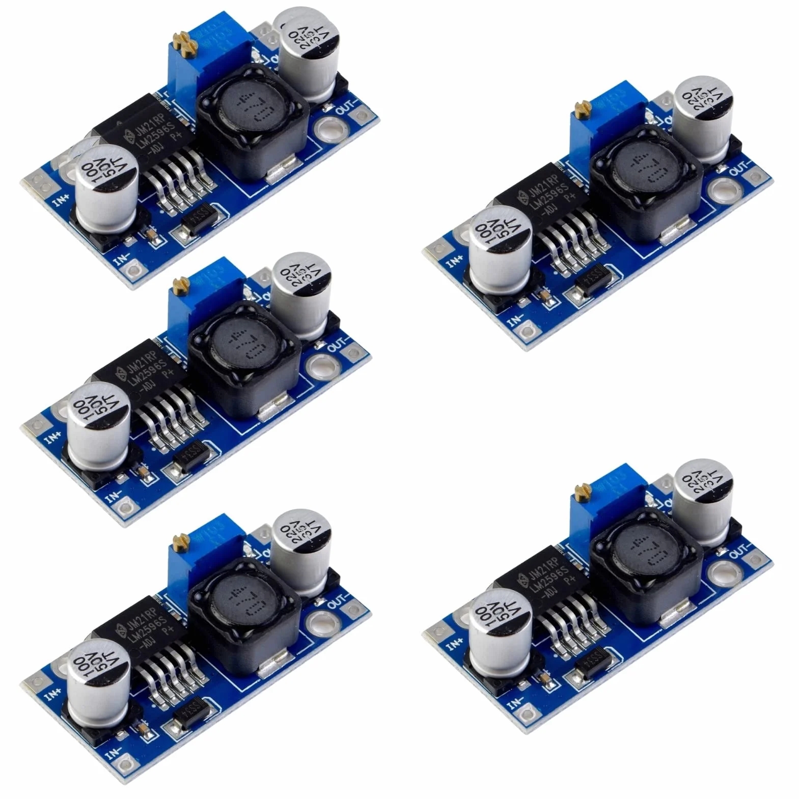 DC-DC Buck Converter 3,5-40 V do 1,25-35 V 3 A Step Down przetwornica napięcia, wysoka wydajność, moduł zasilania (5 sztuk)