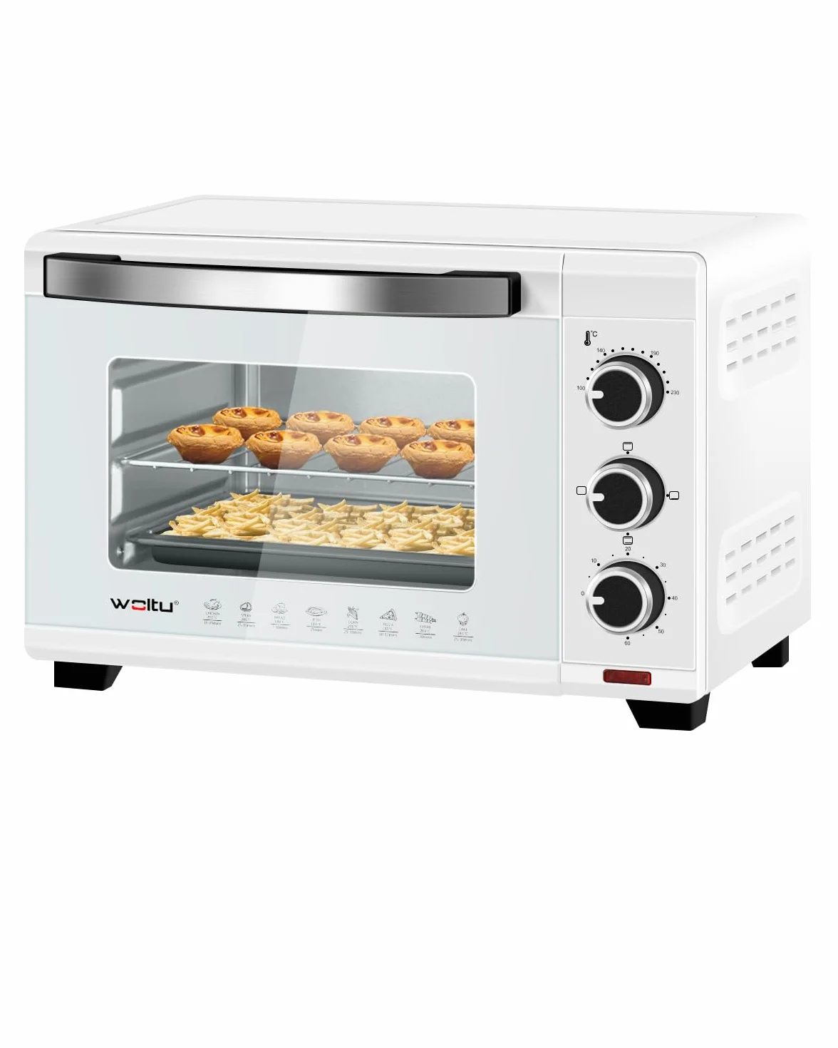 WOLTU mini piekarnik 20 litrowy 1400W biały z timerem 100-250°C