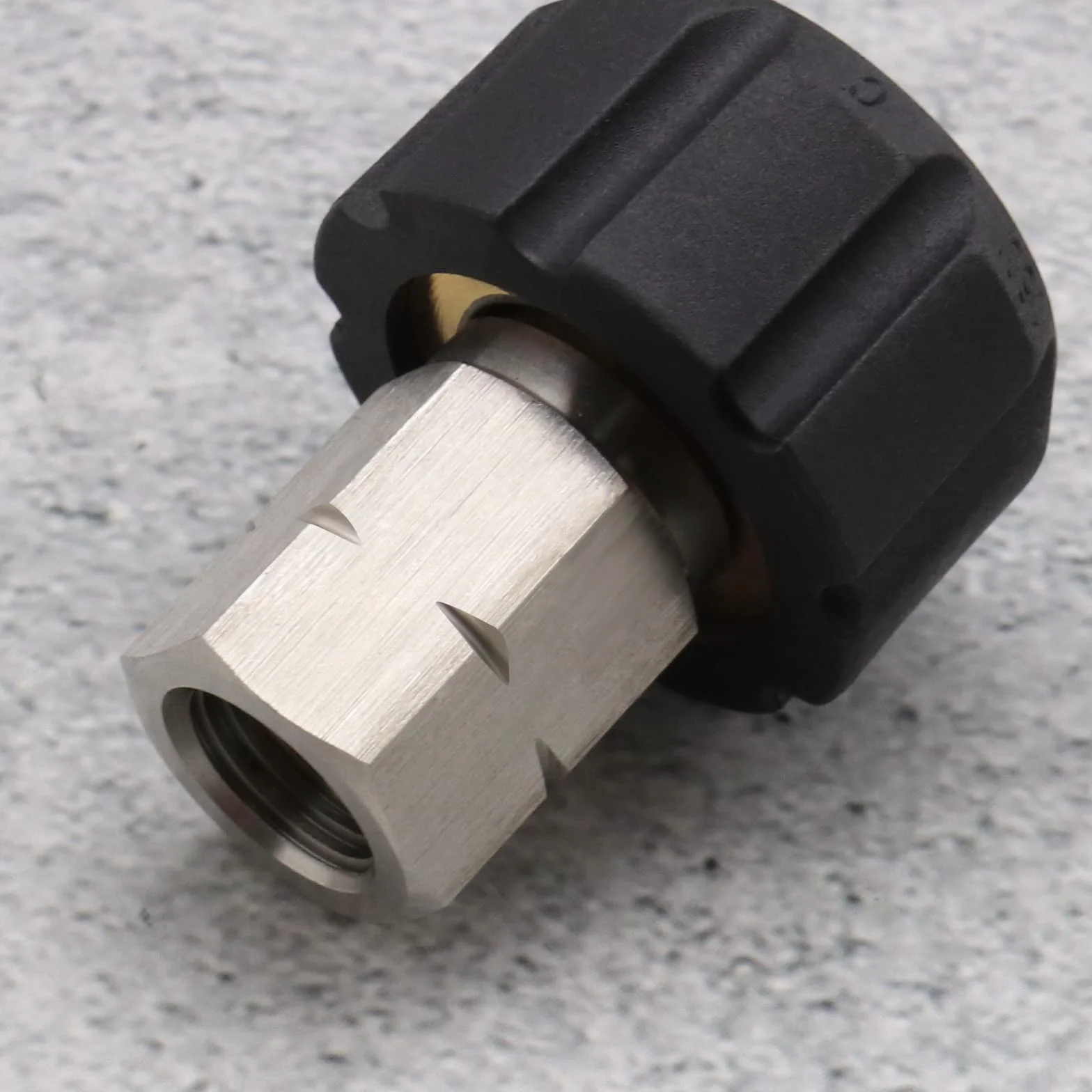 ECSiNG Adapter do myjki ciśnieniowej żeński metryczny M22 do 1/4 cala żeński NPT montaż metalowy adapter węża myjki ciśnieniowej gniazdo szybkiego połączenia