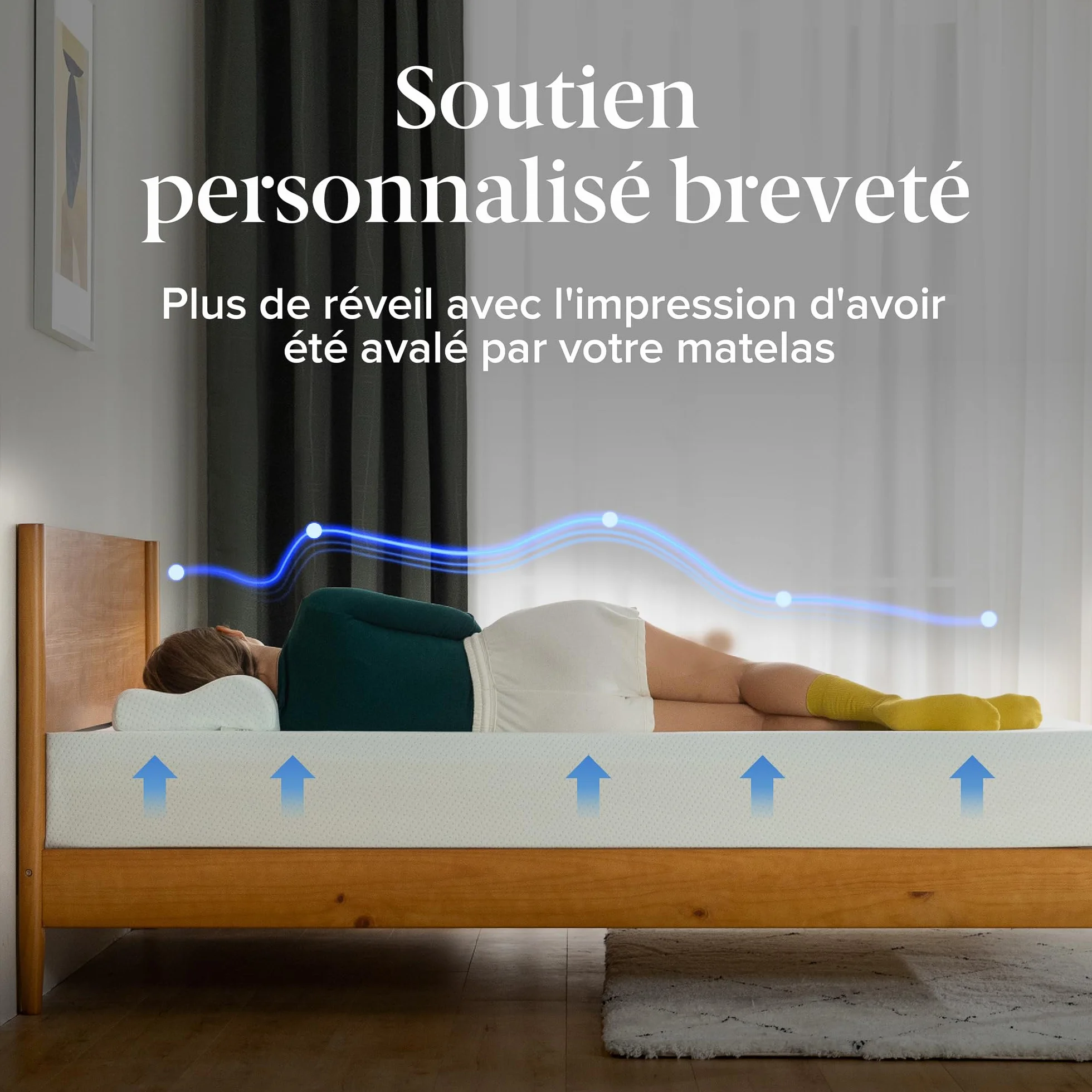Zinus Materac piankowy, Memory Foam, biały, pojedynczy