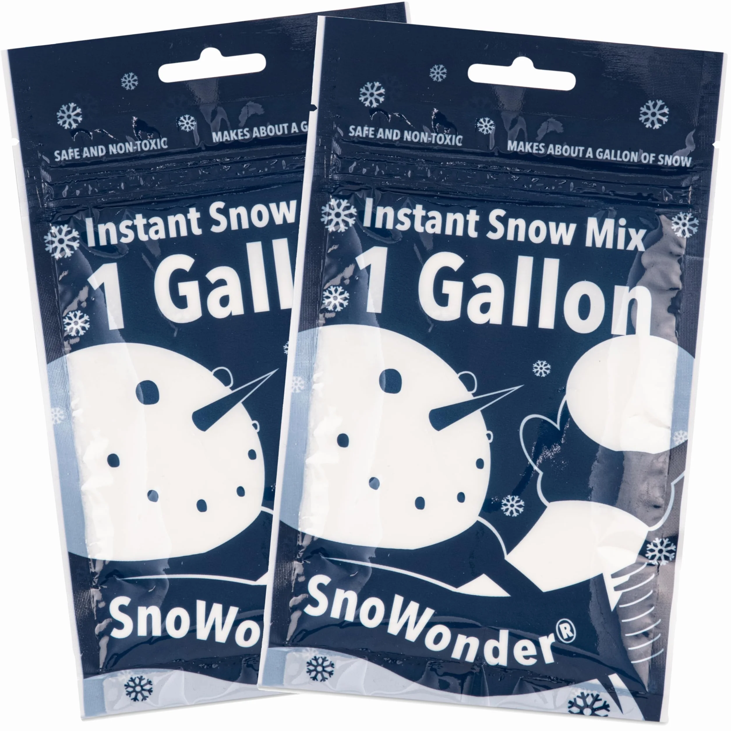 SNOWONDER Natychmiastowy śnieg, sztuczny śnieg, świetnie nadaje się również do robienia chmury - mieszanka tworzy 2 galony sztucznego śniegu