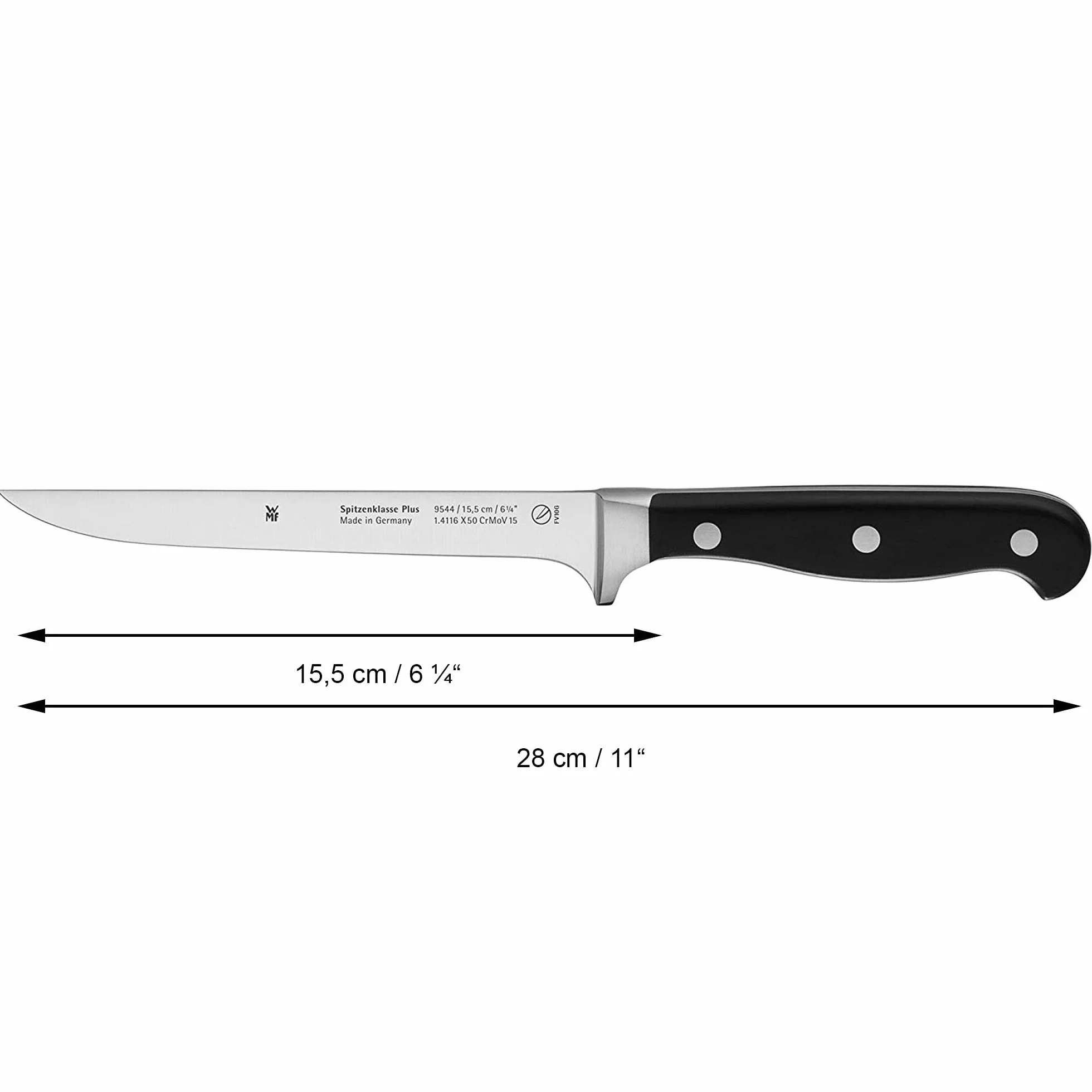 WMF Nóż do odkostniania Spitzenklasse Plus 28 cm, ostrze 15,5 cm, kute, stalowe