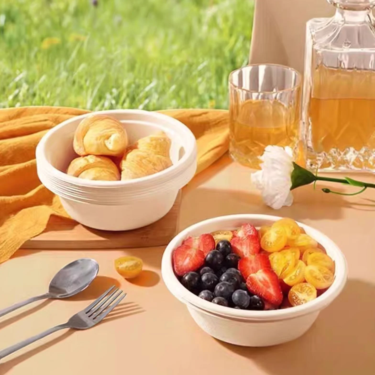 Ekologiczne miski zupa 350 ml z trzciny cukrowej 100 sztuk