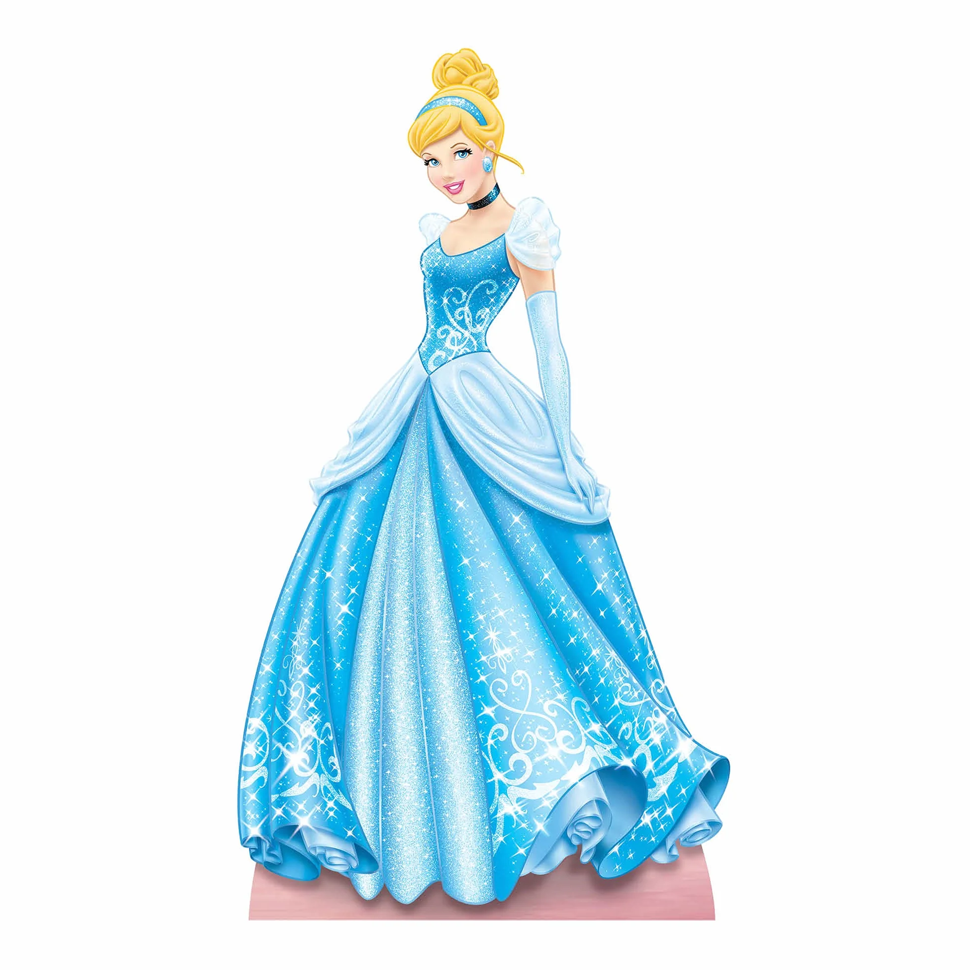 Star Cutouts SP005 Kopciuszek - Kartonowe dekoracje imprezowe z sześcioma mini akcesoriami imprezowymi - motyw księżniczki Disneya - Happy Birthday