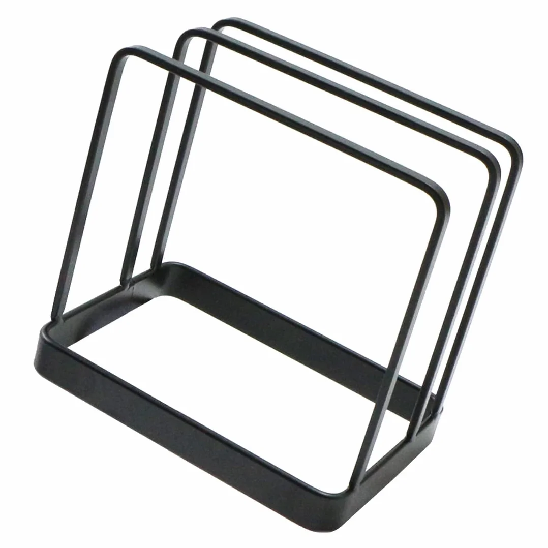 Metalowy organizer na naczynia stojak na deskę do krojenia czarny 1 sztuka