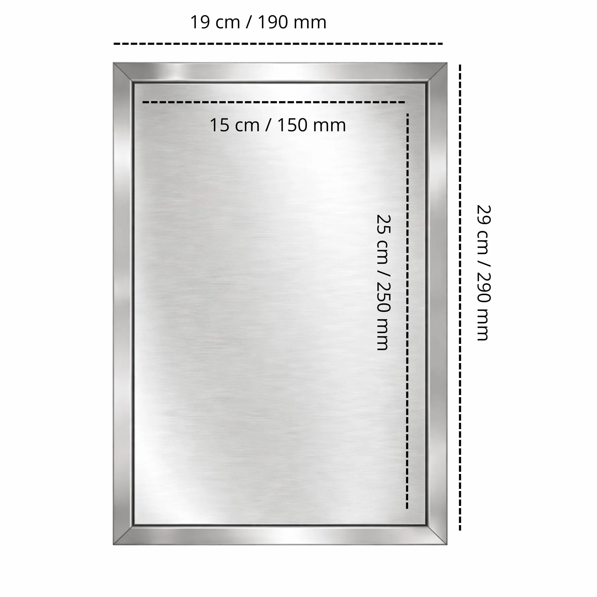 TMALASER Drzwi rewizyjne metalowe 15 x 25 cm stal nierdzewna – klapa rewizyjna Inox 150 x 250 mm push to open/Klick-Klack - drzwi inspekcyjne do ścian karton-gips