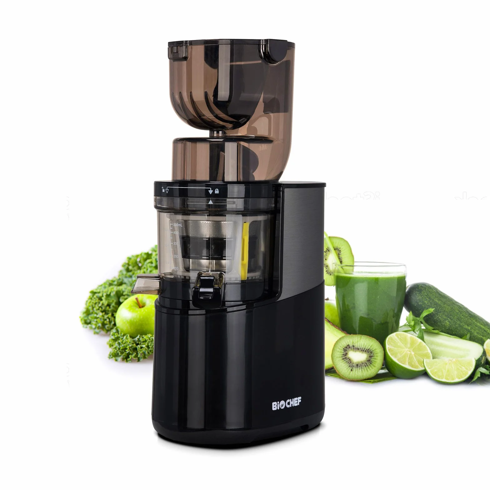 BioChef Atlas Whole Slow Juicer PRO 400 W 40 obr./min duży otwór czarny
