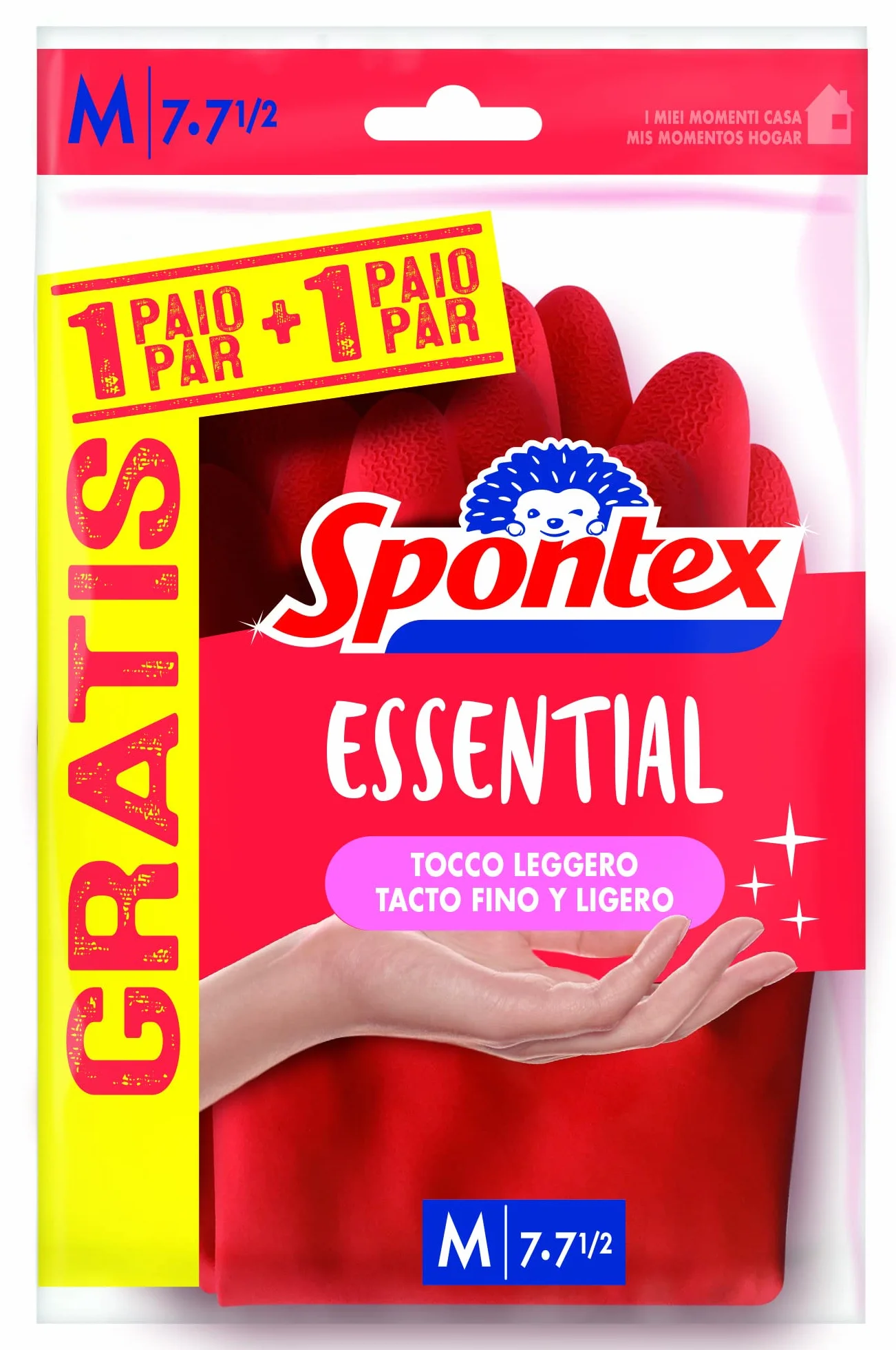 Spontex Essential rękawiczki 1+1 rozmiar M -