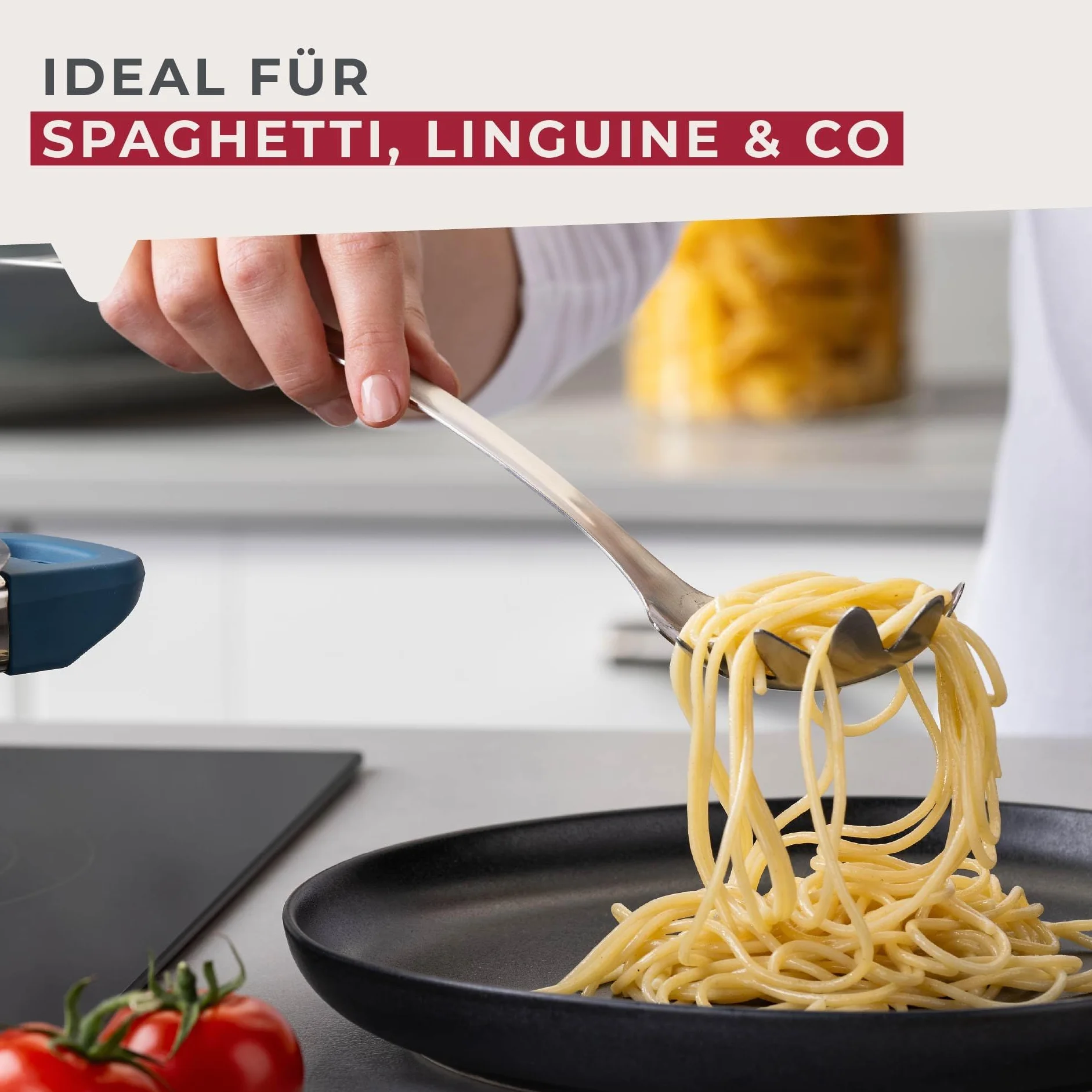 Fackelmann Łyżka do spaghetti Essential ze stali nierdzewnej do zmywarki