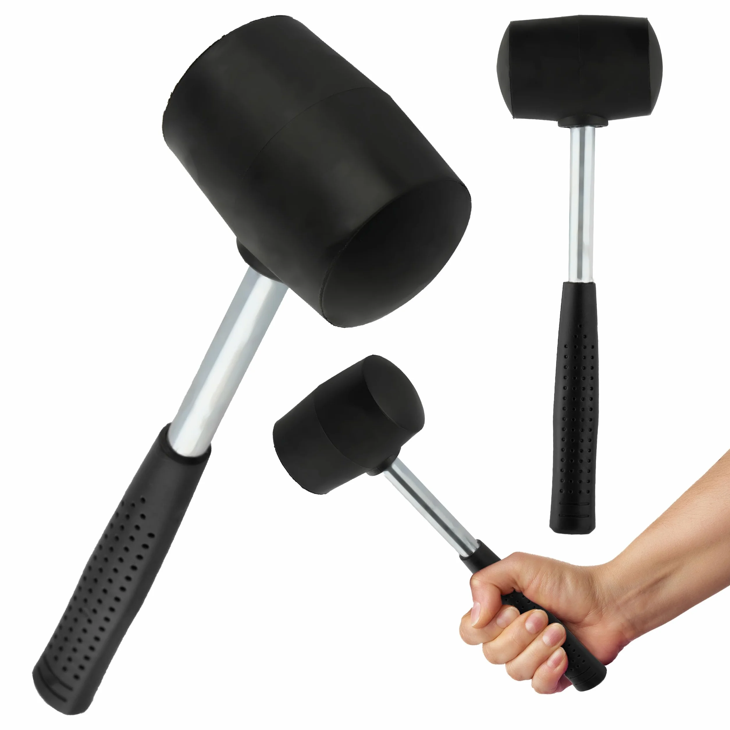 Młotek gumowy 350g metalowa rączka