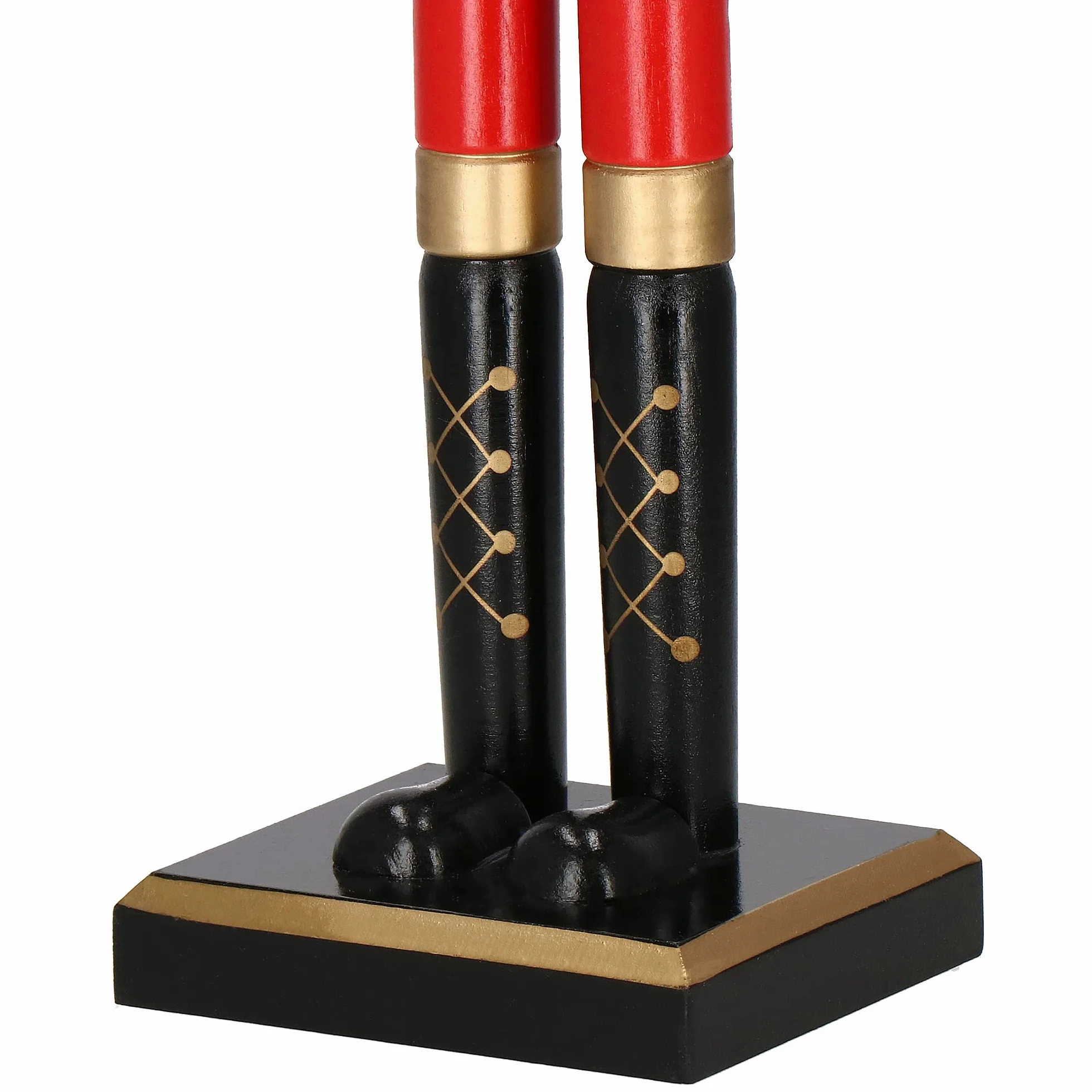 SPRINGOS Figurka dziadek do orzechów z bębniarzem w czapce kozackiej, dekoracyjna figurka drewniana 14 x 61 cm