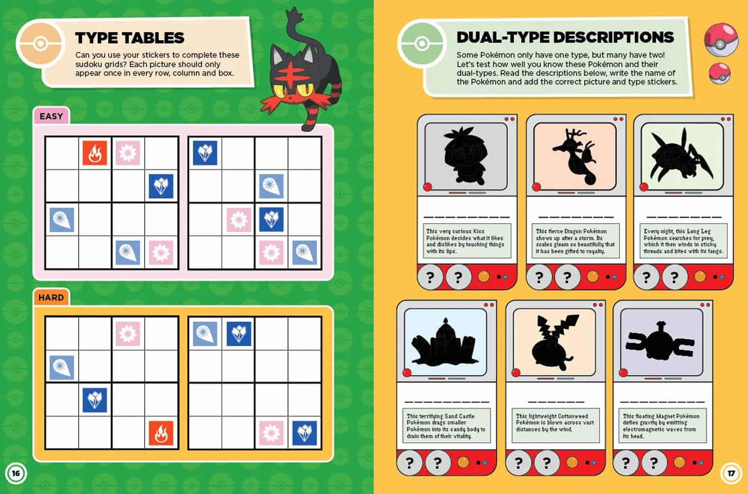 POKÉMON ULTIMATE TYPES STICKER SCENE: Full-Colour Illustrated Sticker Scene Activity Book for readers and Pokémon fans 6+
