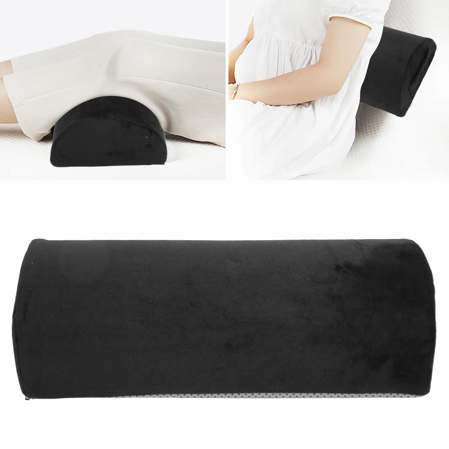 Poduszka Half Moon z Pianki Memory, Osoby Starsze, Poduszka Pod Kolano i Lędźwie, Zdejmowana, Nadająca się do Prania, Trwały materiał, Ergonomiczna Konstrukcja, Wielofunkcyjna,