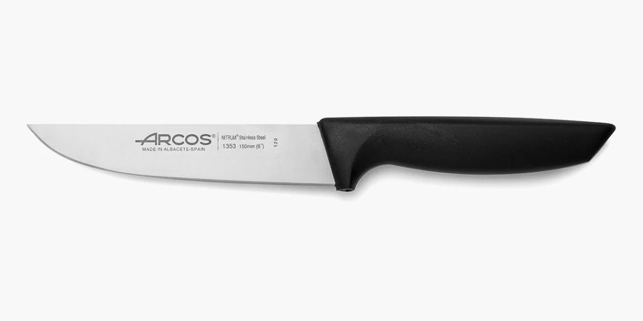 Arcos Nóż kuchenny Niza 135300 - ostrze nierdzewna 150 mm, uchwyt polipropylenowy czarny 18/8