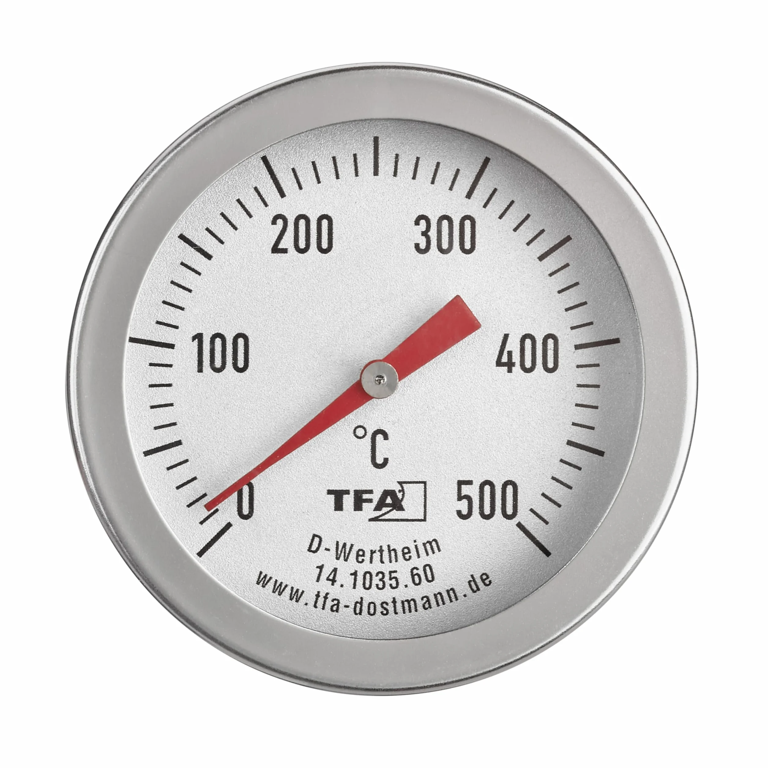 TFA Dostmann Profesjonalny termometr do piekarnika, 14.1035.60, ze stali nierdzewnej, z długim czujnikiem temperatury (30 cm), jako część zamienna do pieca do pizzy, pieca na drewno, pieca kamiennego,