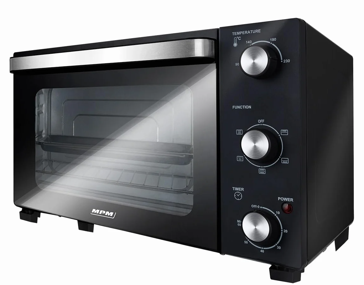 MPM MPE-14/T mini piekarnik 22 l 1300 W 90-230°C timer 60 min podwójne szyby