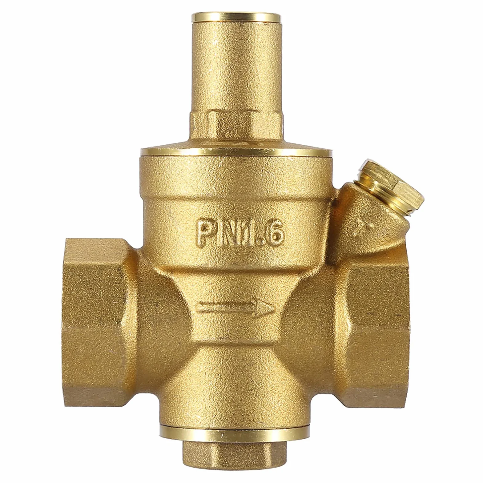 FTVOGUE DN20 3/10.2 cm mosiężny zawór redukujący ciśnienie regulowany regulator wody 1,6 MPa