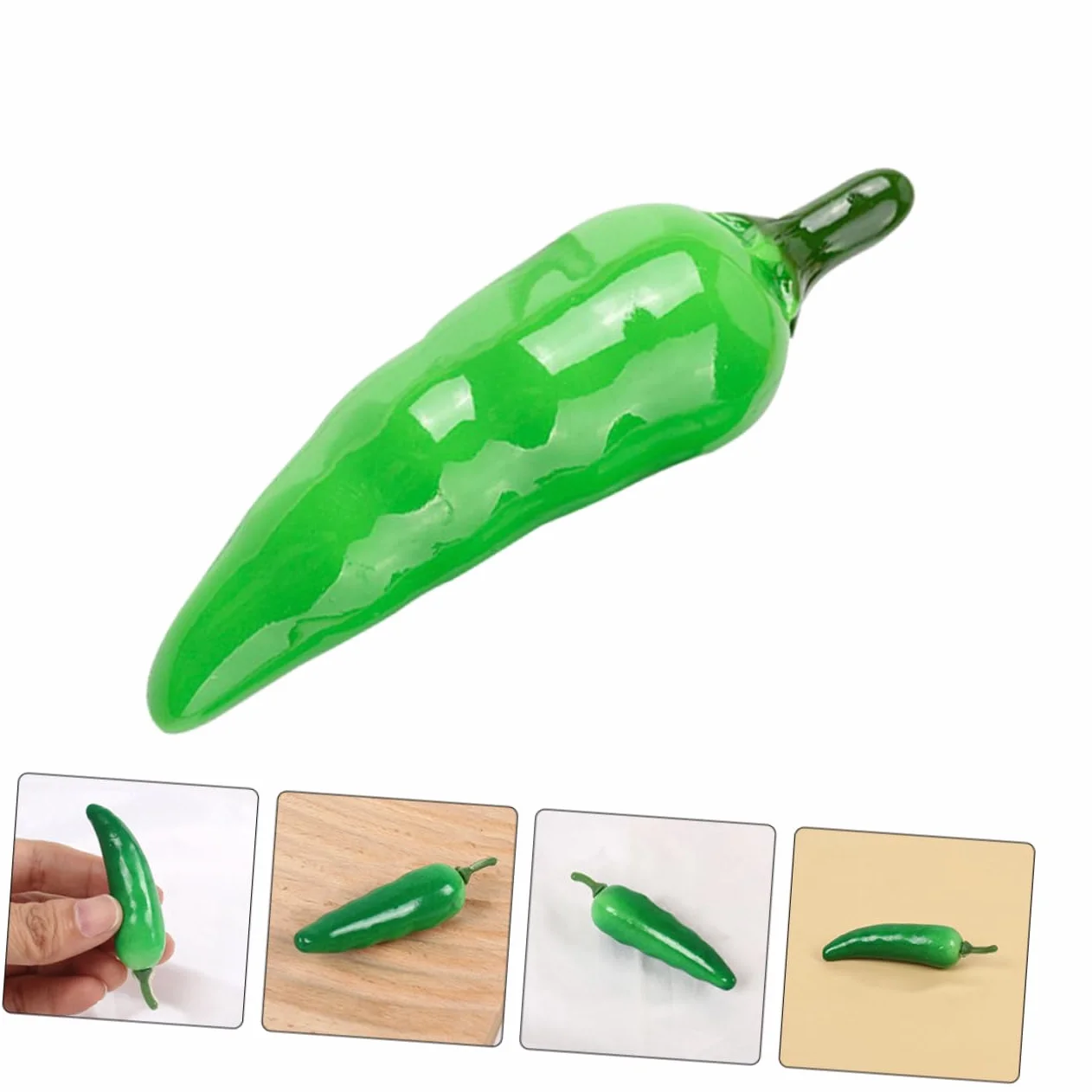 Toyvian 32 sztuki symulowanych warzyw, banana, papryka, sztuczne warzywa, realistyczna papryka, rekwizyty do zdjęć, mini chili, stół do jadalni, ornamenty, pianka