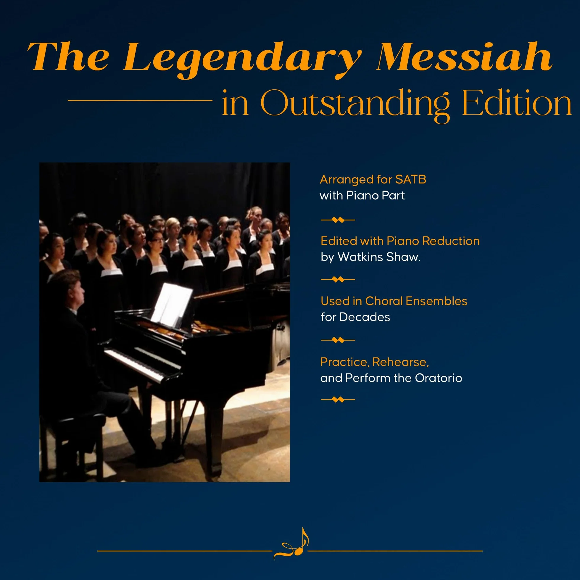 Georg friedrich handel: messiah (watkins shaw) - paperback edition vocal score chant