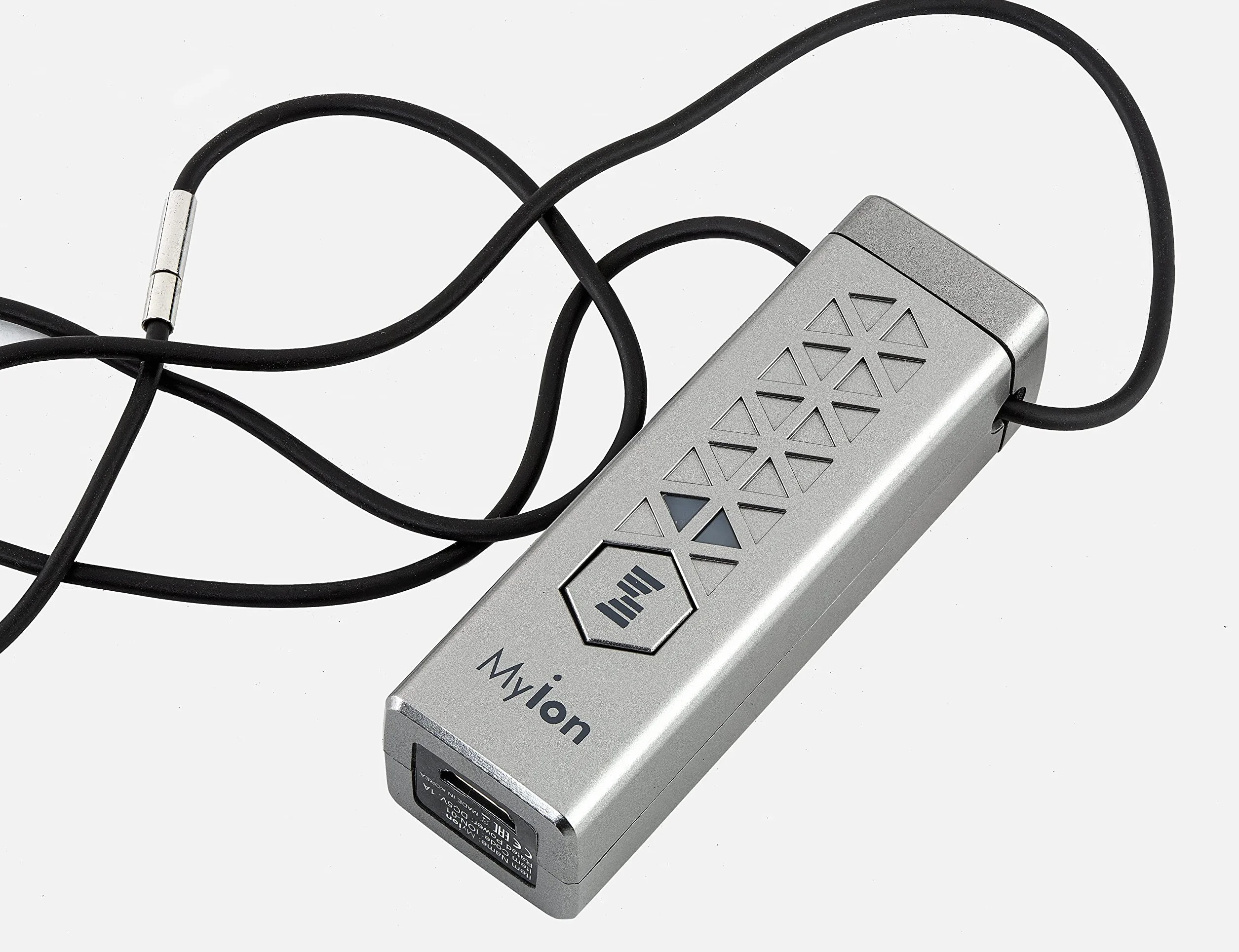 Myion przenośny oczyszczacz powietrza 18 m³/cm³ jonizator akumulator 3,7 V 200 mAh 10 h ładowanie USB