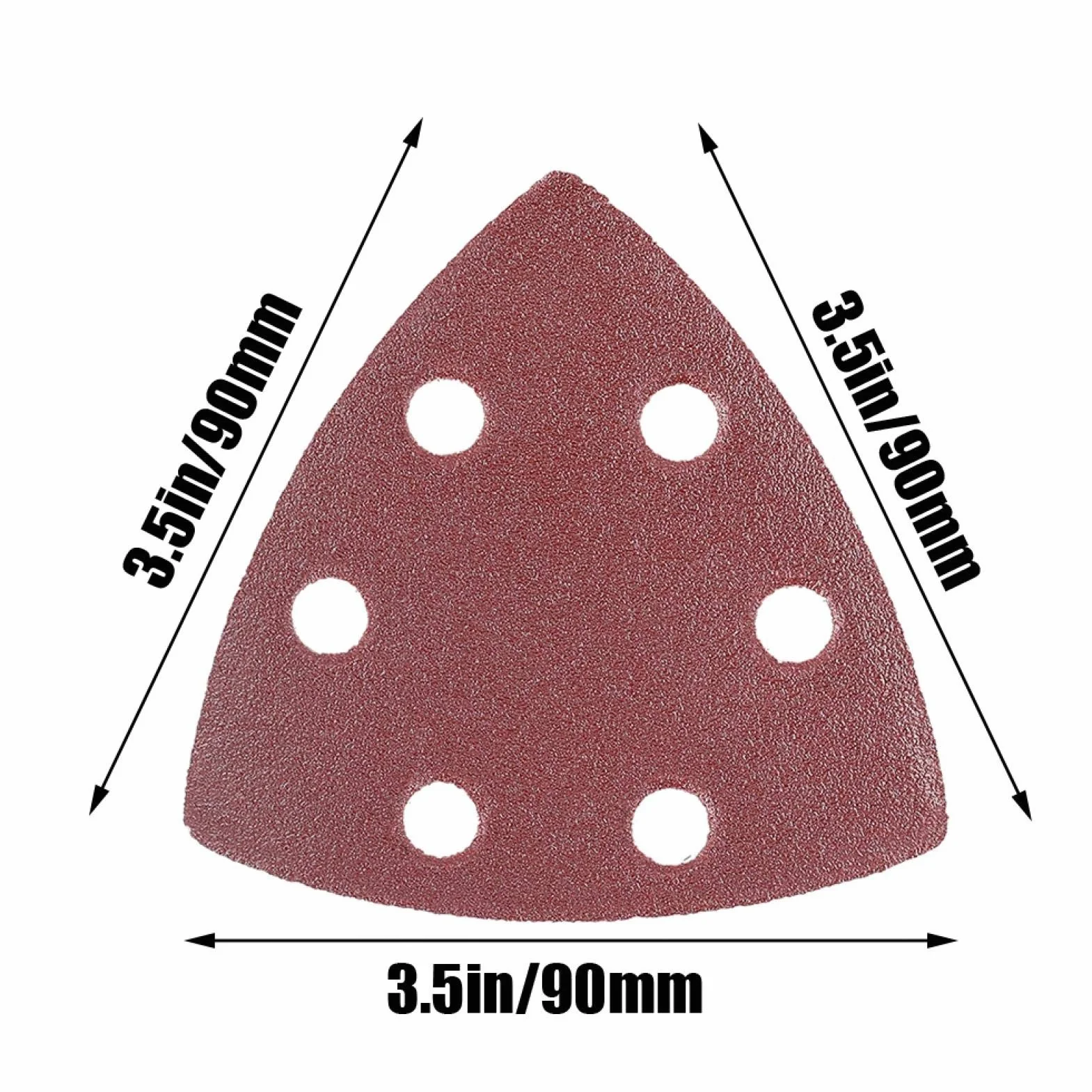 Tr¨®jk?tna podk?adka szlifierska z 6 otworami, 60 szt. papier ?cierny Multitool do drewnianej sk¨®ry gumowej, tarcze szlifierskie, narz?dzia do polerowania oscylacji, uchwyt na podk?adk?