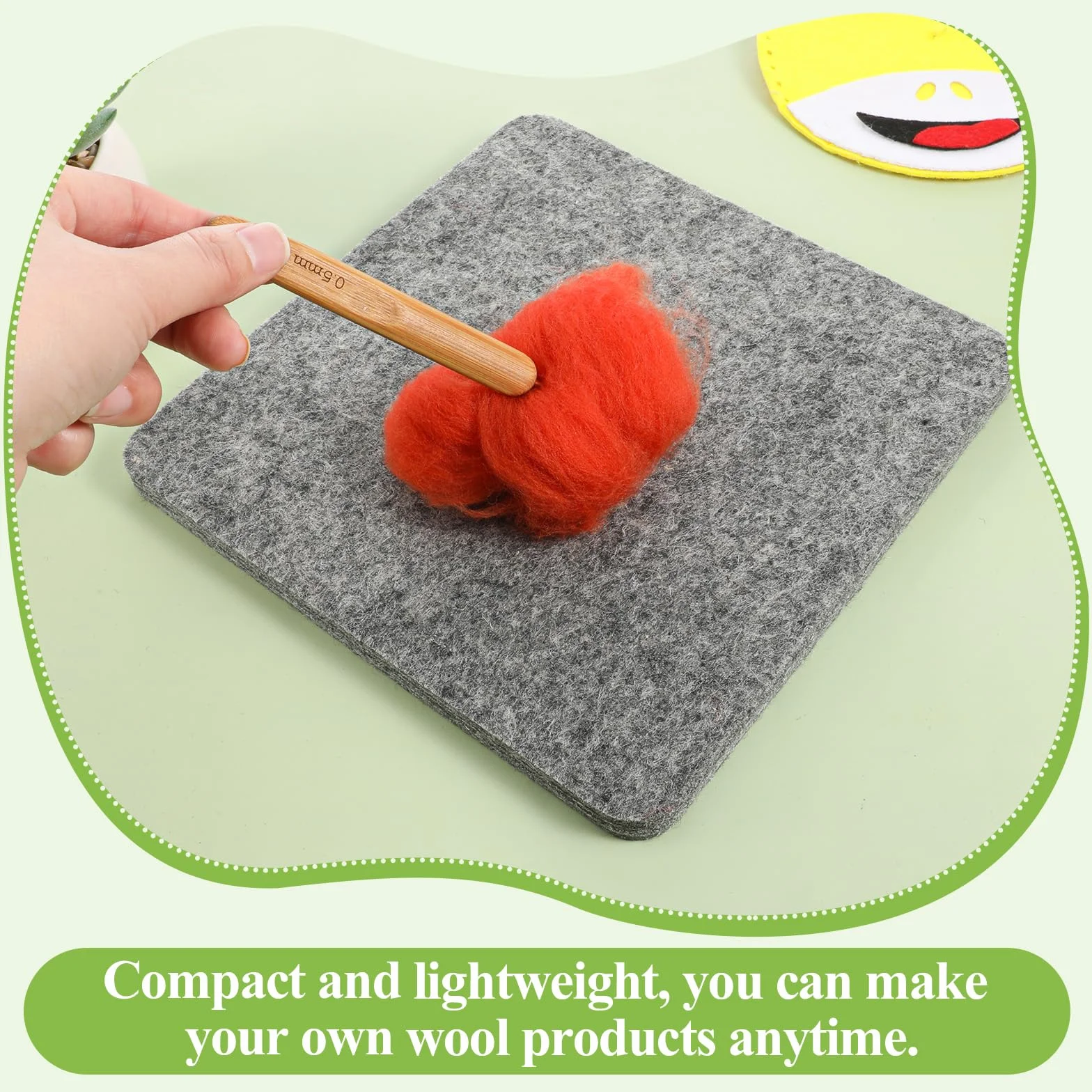 Podkładka do filcowania igłowego, szara podkładka z gąbki, podkładki filcowe igłowane 20 x 20 cm do wszelkich materiałów do filcowania wełny