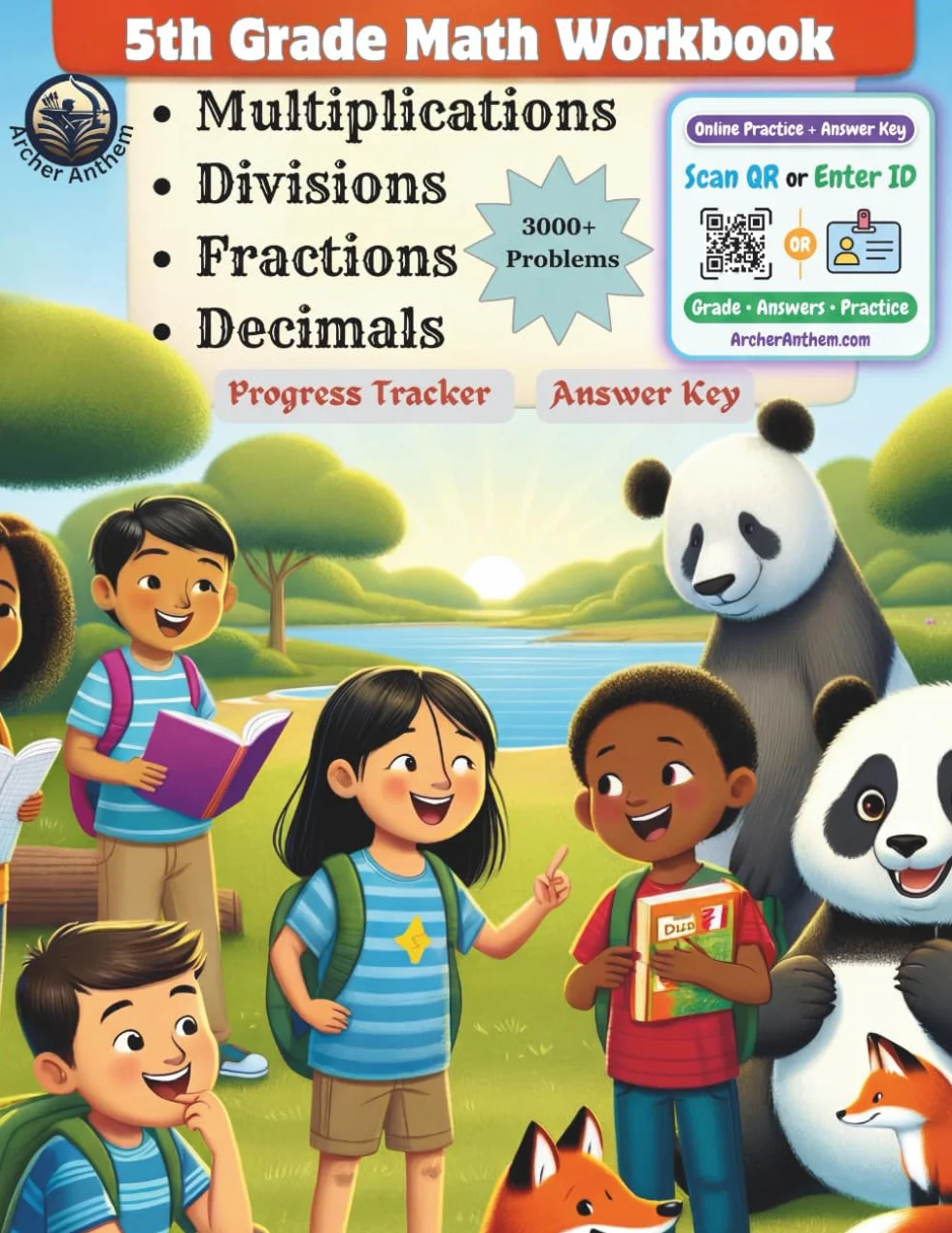 5th Grade Math Workbook - Multiplications, Divisions, Fractions, and Decimals: Over 3000 Problems, 100+ Worksheets, Answer Key, Structured Daily Practice, Core Math Skills Enhancement for Ages 10-11