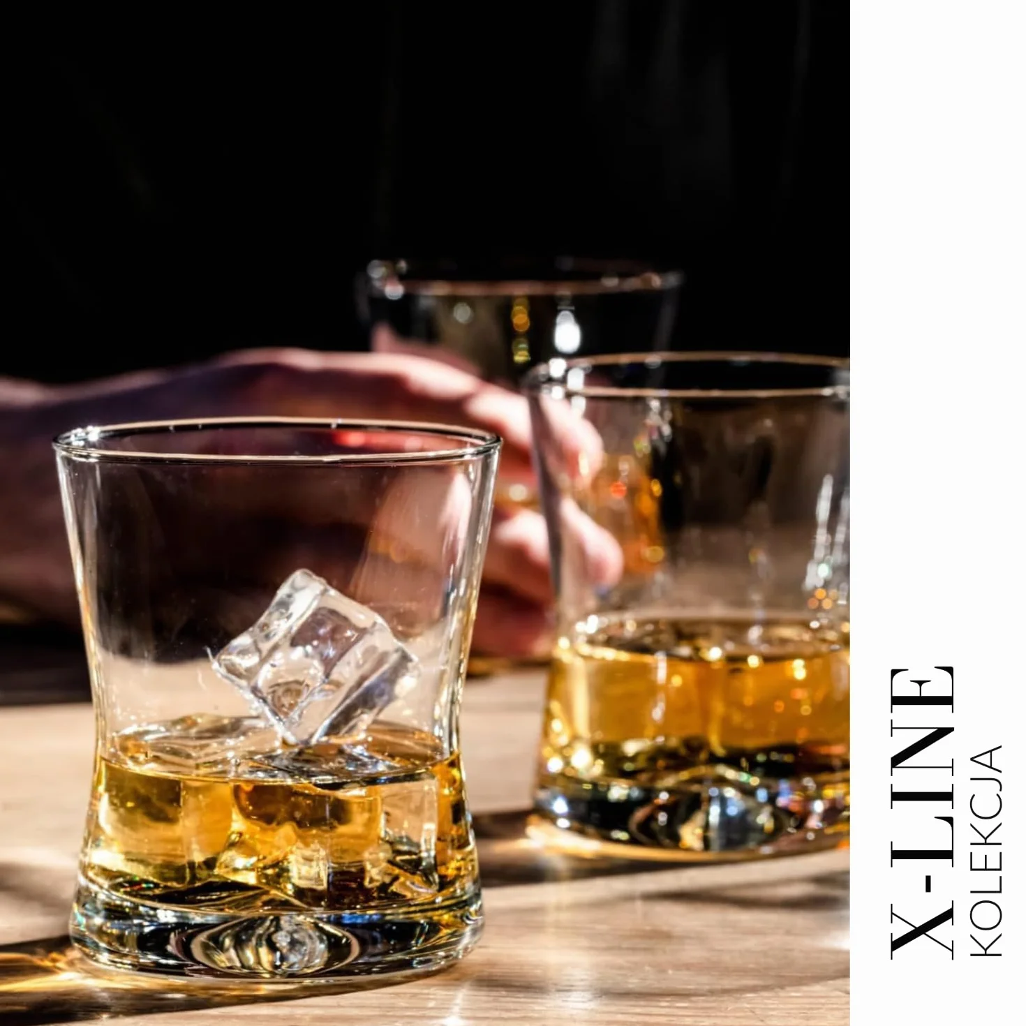 KROSNO Szklanki do Whisky 290 ml Zestaw 6 szt. X-Line