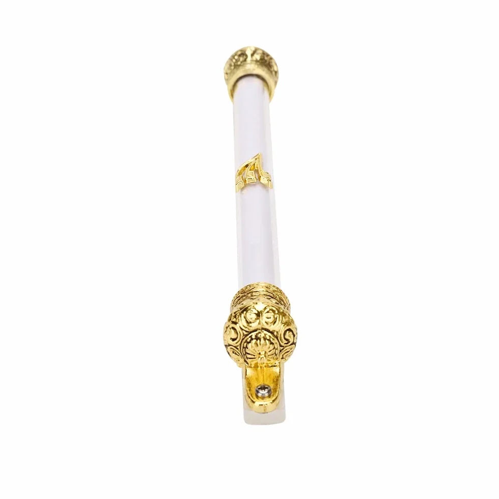 BRTAGG Etui Mezuzah z dwustronną taśmą, 15 cm wysokości, pozłacana i metalowa korona, łatwa do odklejenia i przyklejania osłona mezuzy