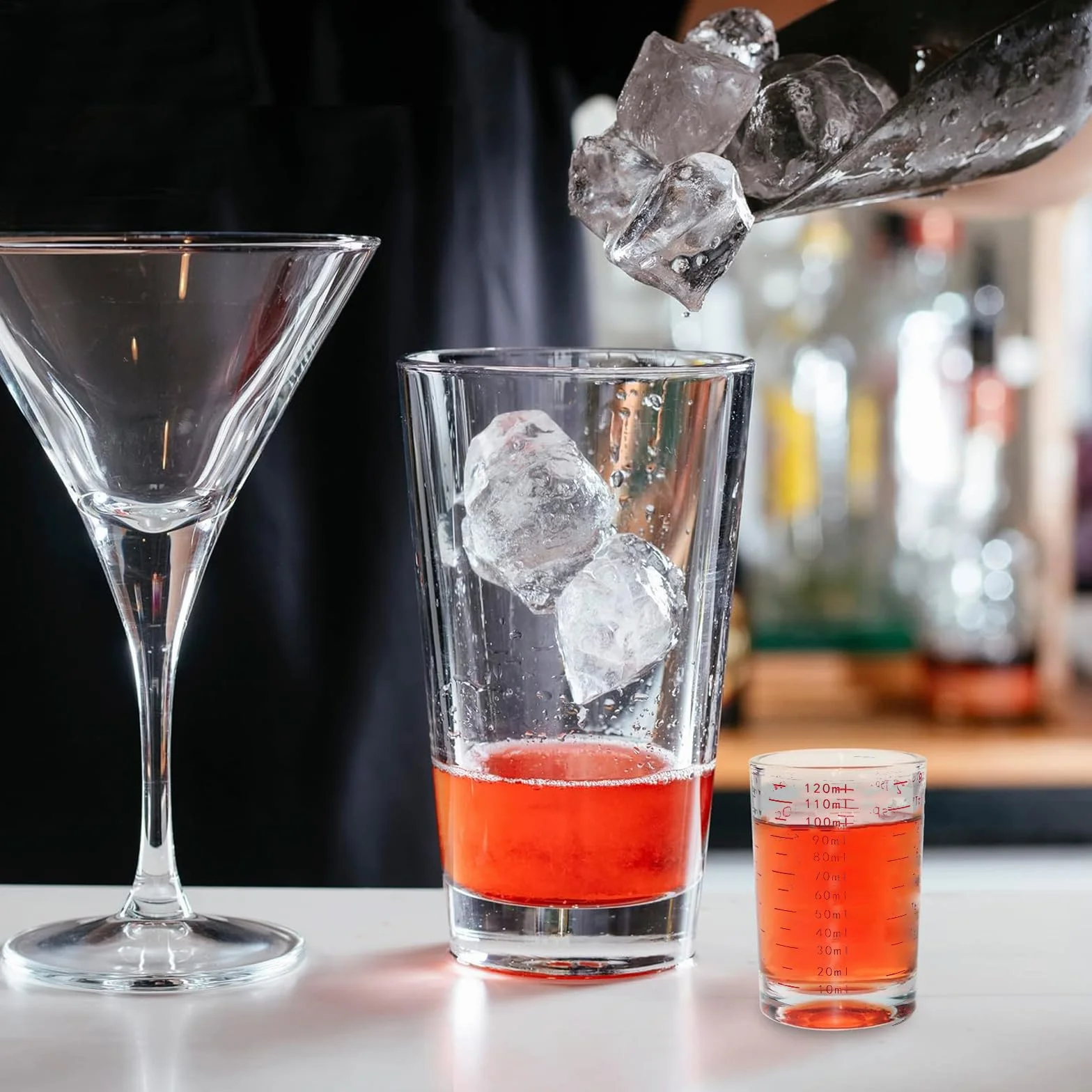 ACONDE Kubek z miarką 120 ml z wagą do espresso shotów