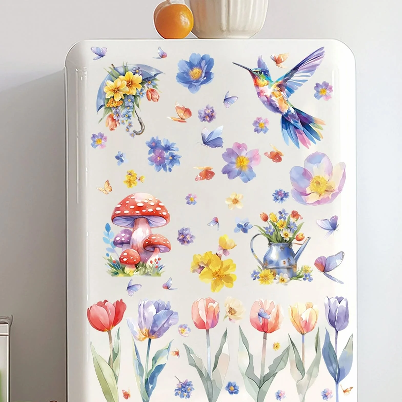 Wiosna 9 szt. Naklejki na okno Wiosna Okno Motyl Dekoracyjne Okna Motyl Drzewo Okna Naklejki Naklejki Naklejki Do Okna Lustro DIY