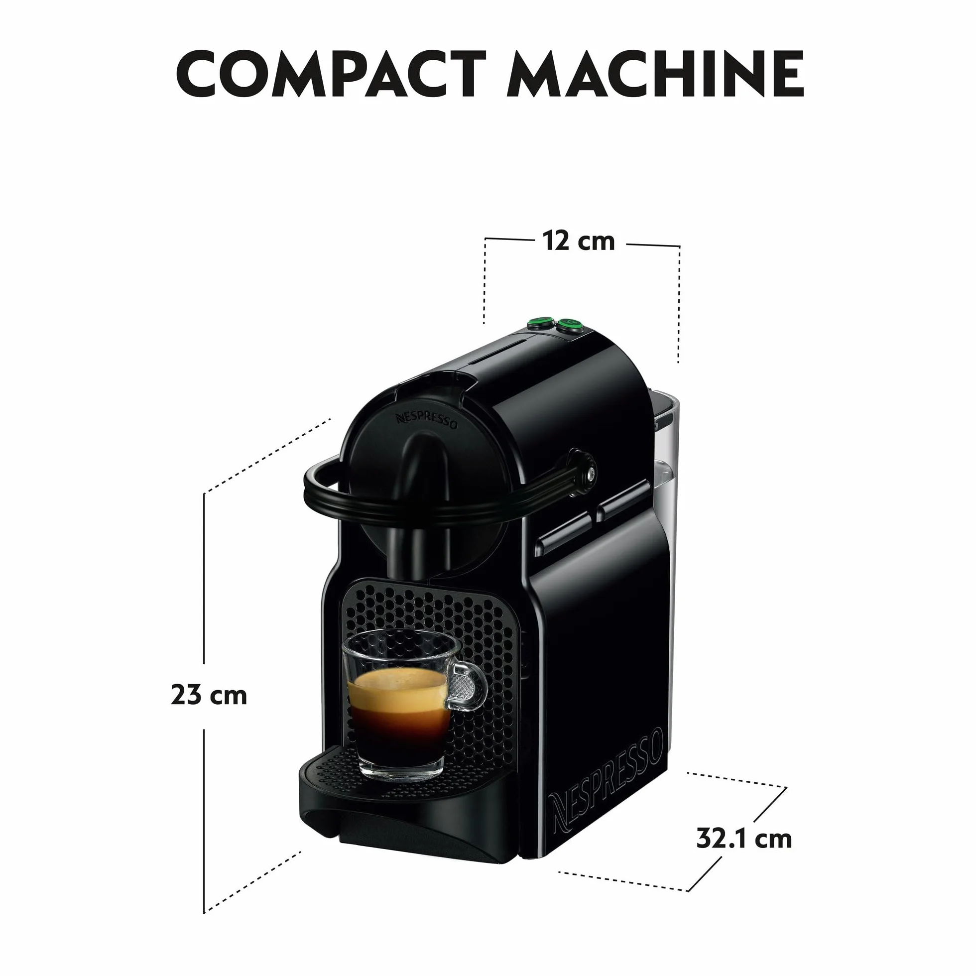 DELONGHI NESPRESSO Inissia EN 80B Macchina da Caffè Nera