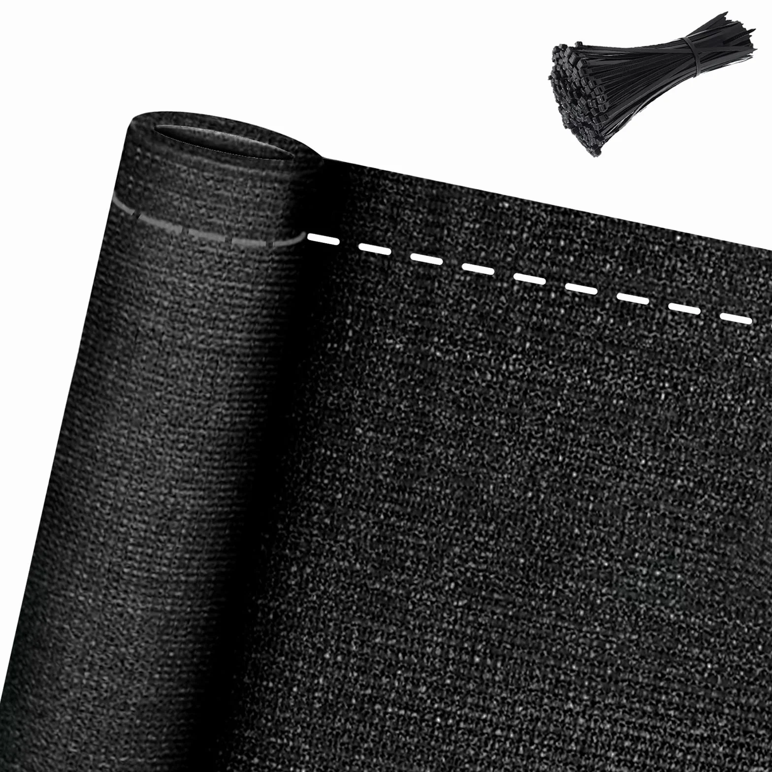 Aufun Sun Shade, 150 g/m² tkaniny HDPE Tkanina Tarpaulina, wiatroodporna tkanina przeciwsłoneczna przeciwsłoneczna dla boiska sportowego, ogród, balkon 1,2 x 10 m (HXW)
