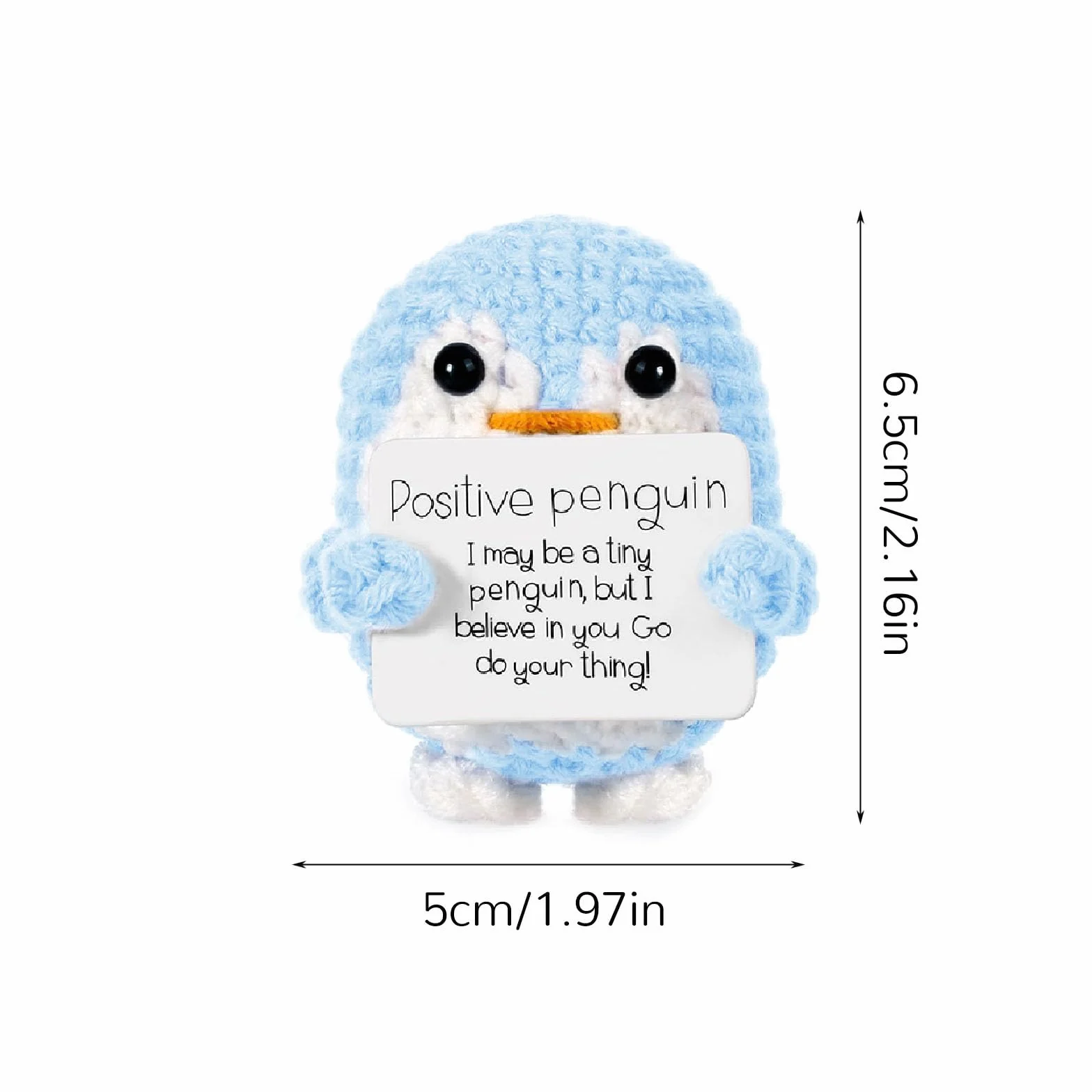 Pozytywny pingwin, 3 sztuki, wsparcie emocjonalne, pingwin, zabawny pozytywny pingwin, śliczne szydełko do szydełkowania, zachęta dla przyjaciół, dekoracja domu