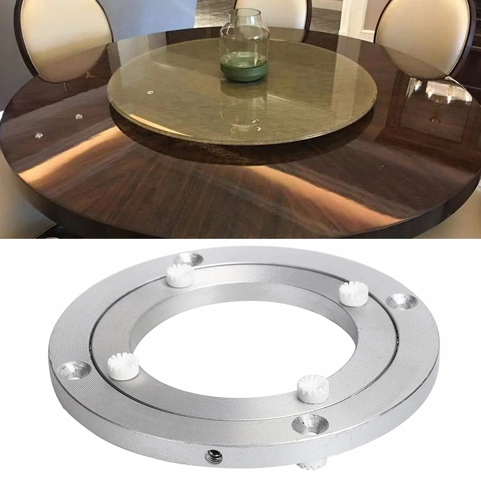 Łożysko Lazy Susan 5/5,5 Cala Cichy Obrotowy Pierścień Ze Stopu Aluminium Do Stołu