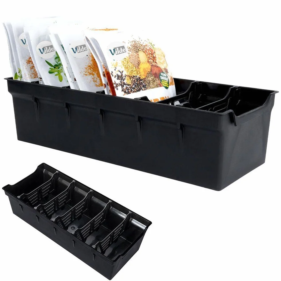 Organizer kuchenny na przyprawy czarny 30x13x8 cm
