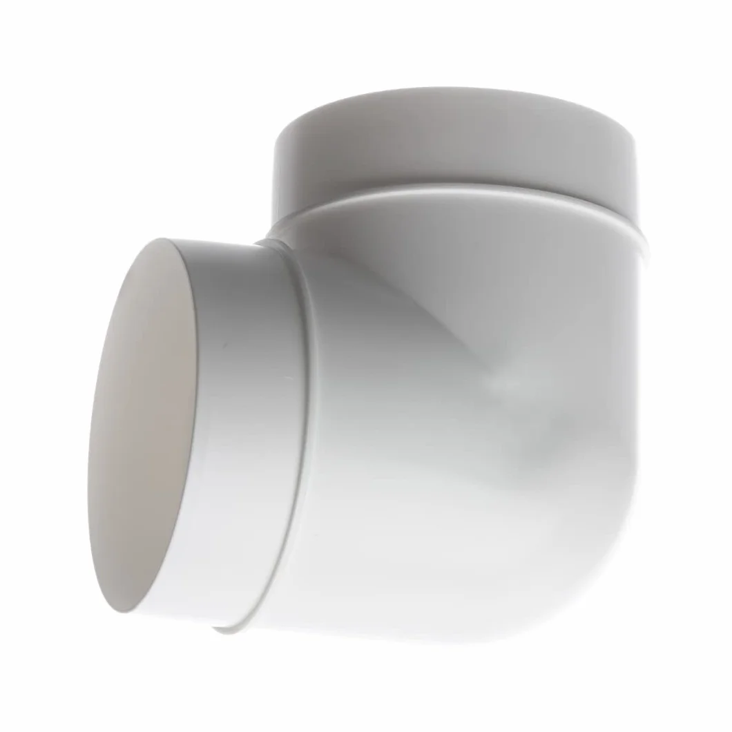 Ø 100 mm Kolanko 90° do rury okrągłej - Złącze rurowe okrągłe - Plastik PVC