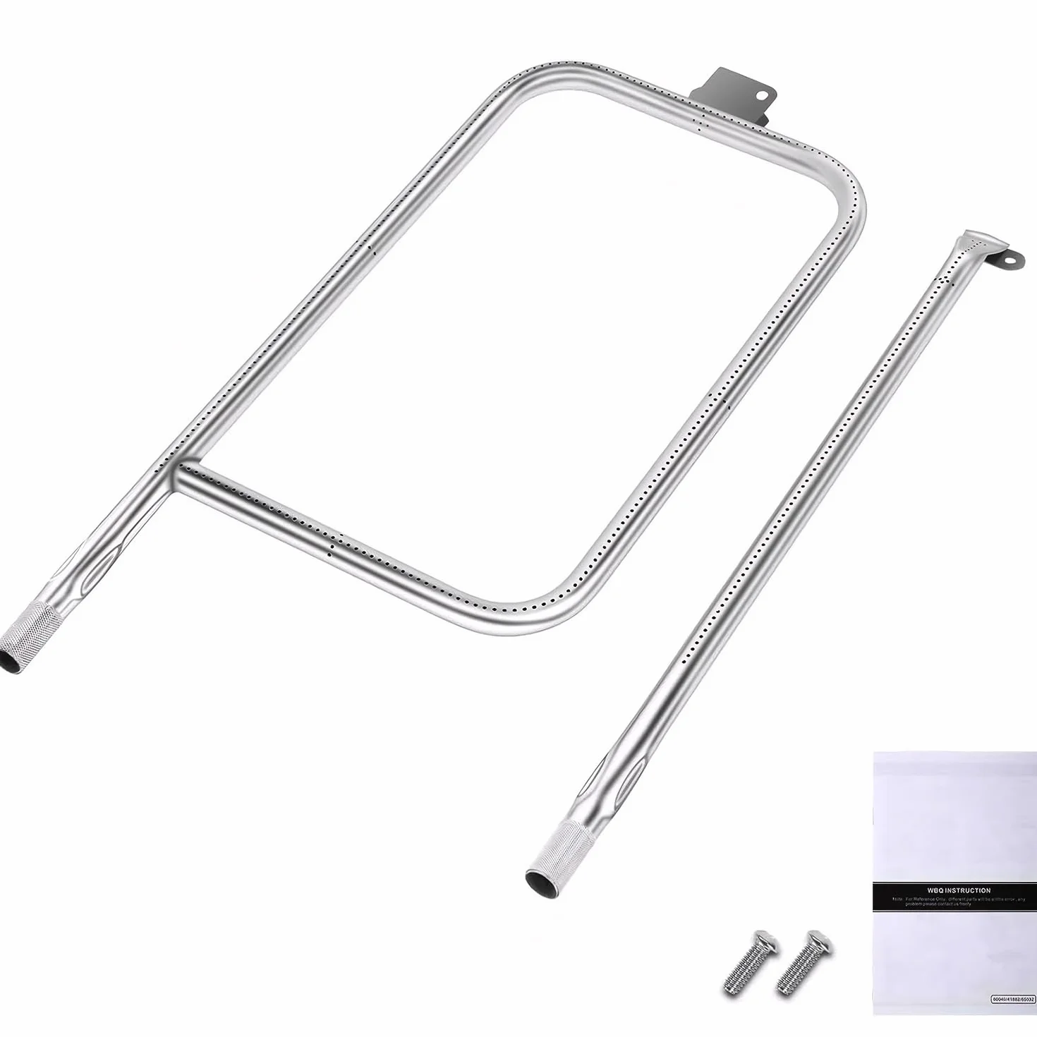 GFTIME 65032 rura palnika do Weber Q300 Series Q300, Q320, Q3000, Q3200, 61,6 cm x 26,4 cm, zestaw palników ze stali nierdzewnej, akcesoria do grilla gazowego 404341, 57060001, 586002