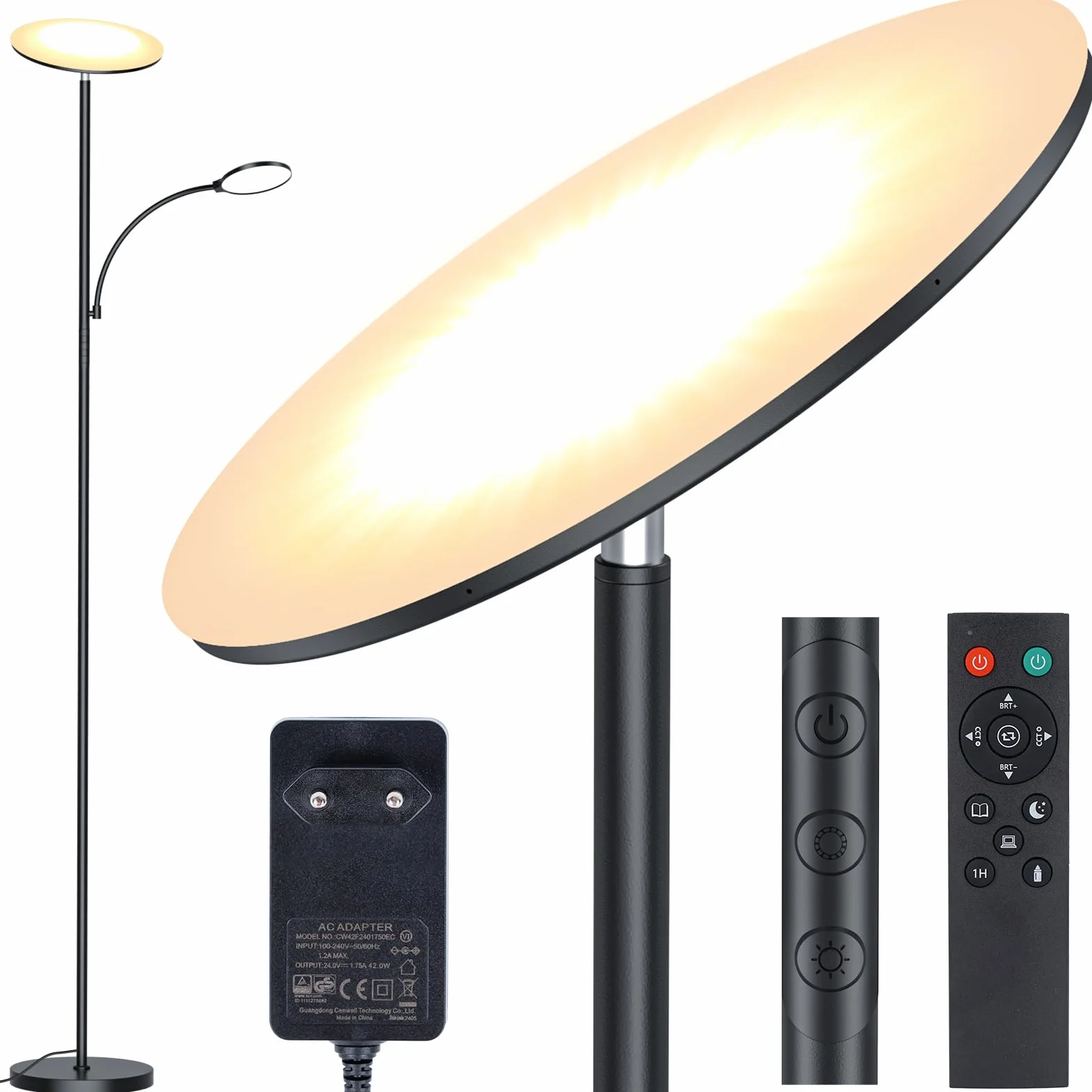 GIACOMO 42 W Lampa LED, 4200 lm Superjasność, 2700 K-6500 K, Pilot i Sterowanie Dotykowe