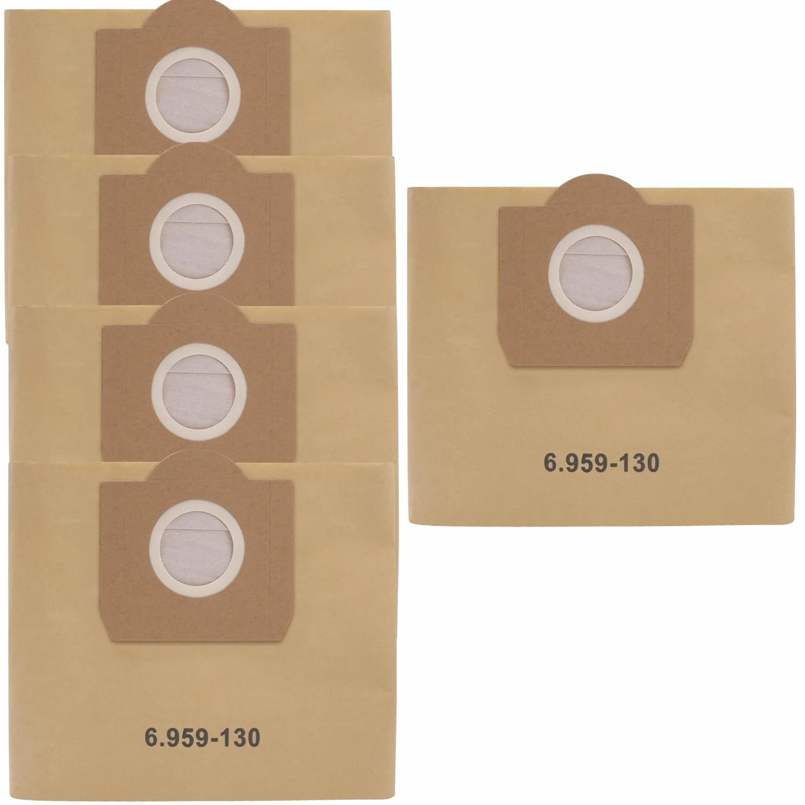 5 sztuk papierowych worków filtracyjnych do Kärcher 6.959-130.0, worki do odkurzacza WD3 papierowe filtry do WD3 1629 MV3 A2201/2604/2251/2554/2504/2204, do worków filtracyjnych Paperbags do