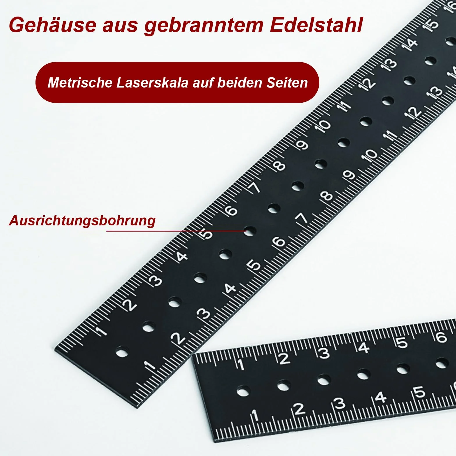 Kąt łączenia, kątownik stolarski 30 cm, linijka do trasowania stali nierdzewnej, narzędzie do trasowania metalu, z ogranicznikiem, narzędzie do obróbki drewna i projektowania