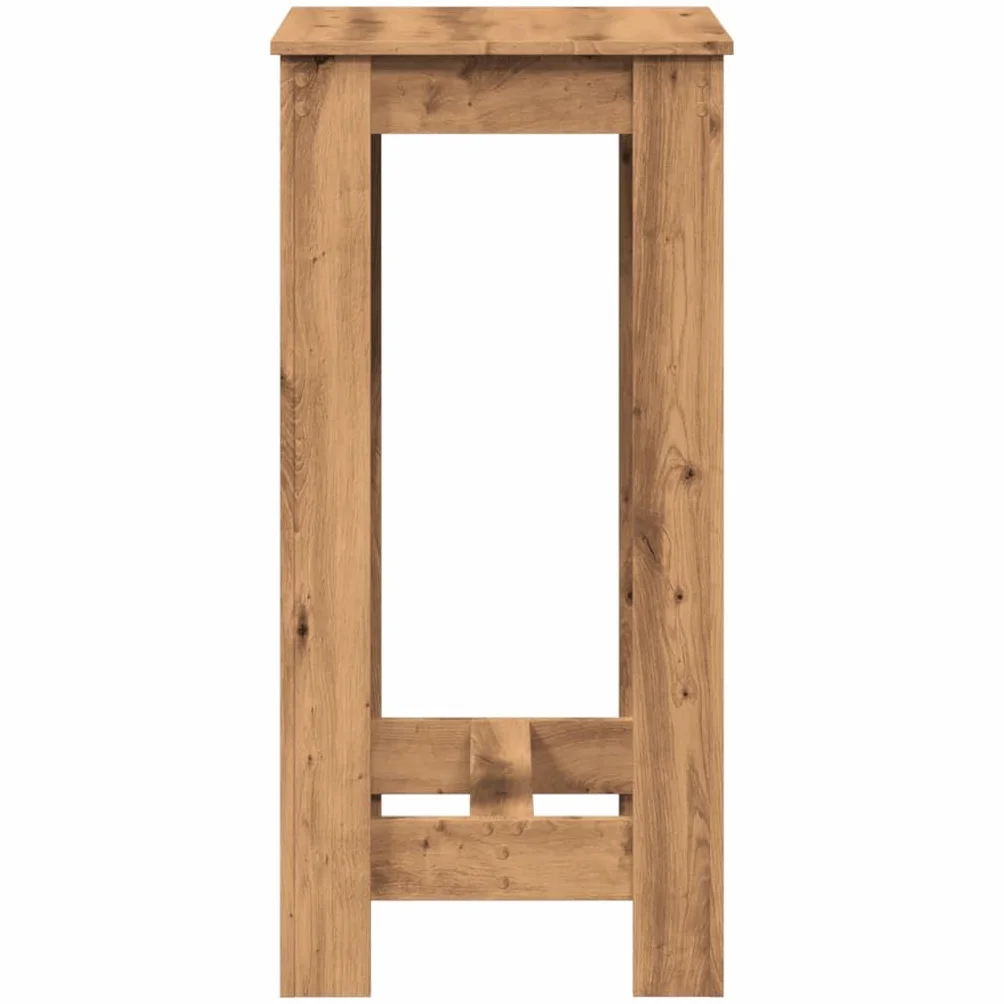 vidaXL Stolik barowy, dąb artisian, 51x50x103,5 cm, stolik pubowy, stolik do baru, stolik do baru domowego, wysoki stolik, prostokątny stolik barowy