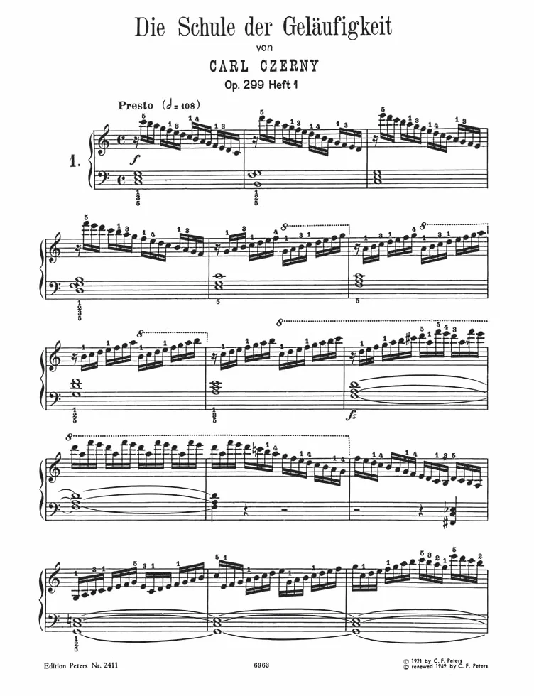 Schule gelaufigkeit op.299 piano: für Klavier / Shcool of Velocity für Klavier for Piano