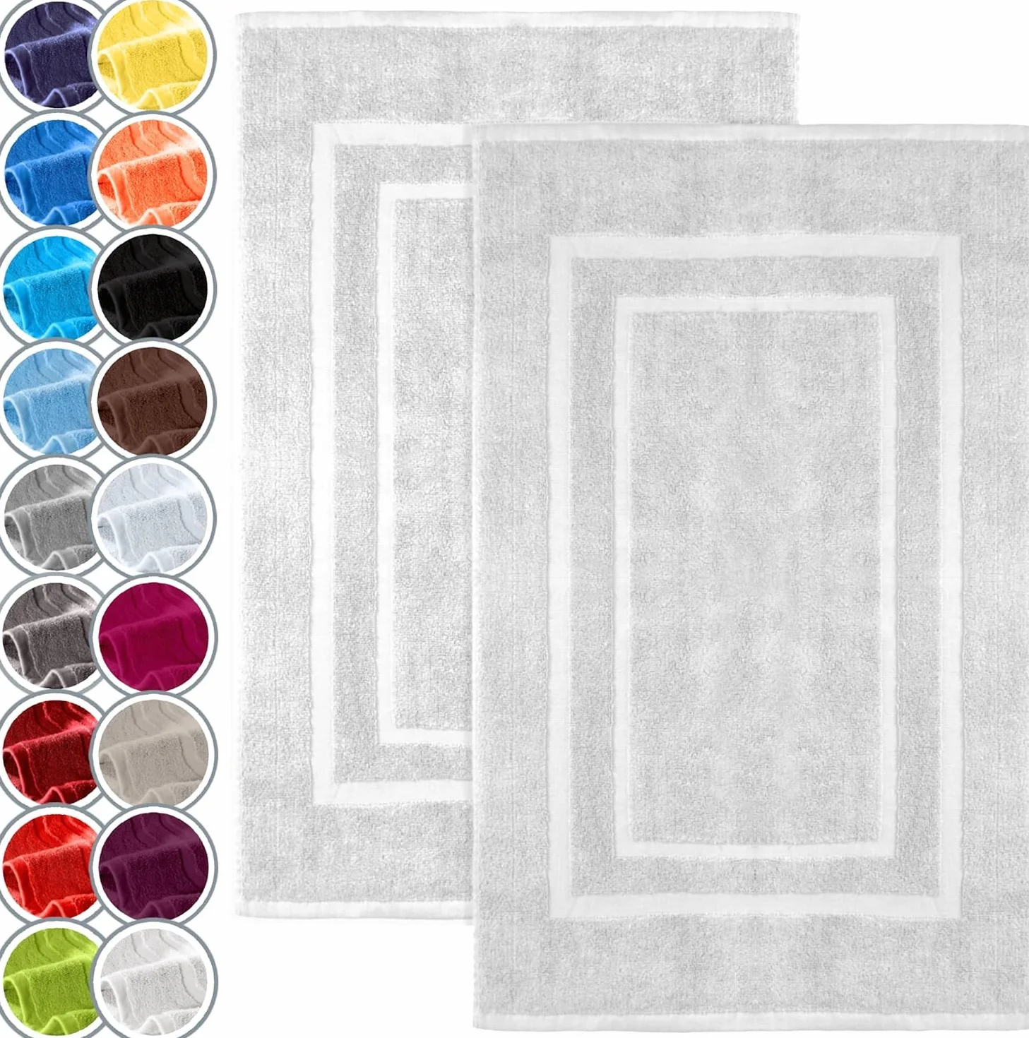 NatureMark Dywanik łazienkowy 100% bawełna 50 x 80 cm dwupak biały