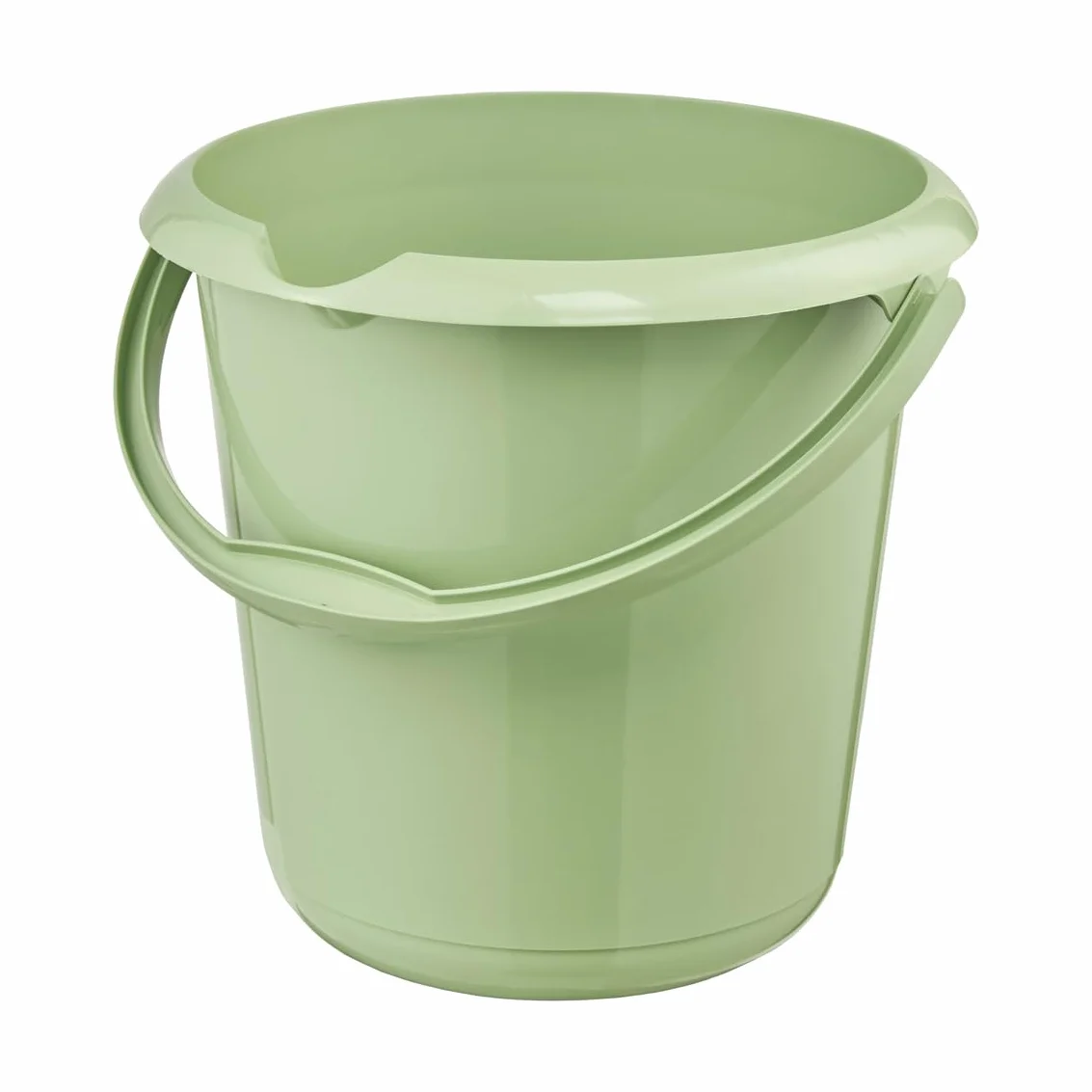 keeeper Wiadro z dzióbkiem, zintegrowaną skalą pomiarową i ergonomicznym uchwytem, 10 l, Mika Eco Line, zielone (Eco Grass Green)
